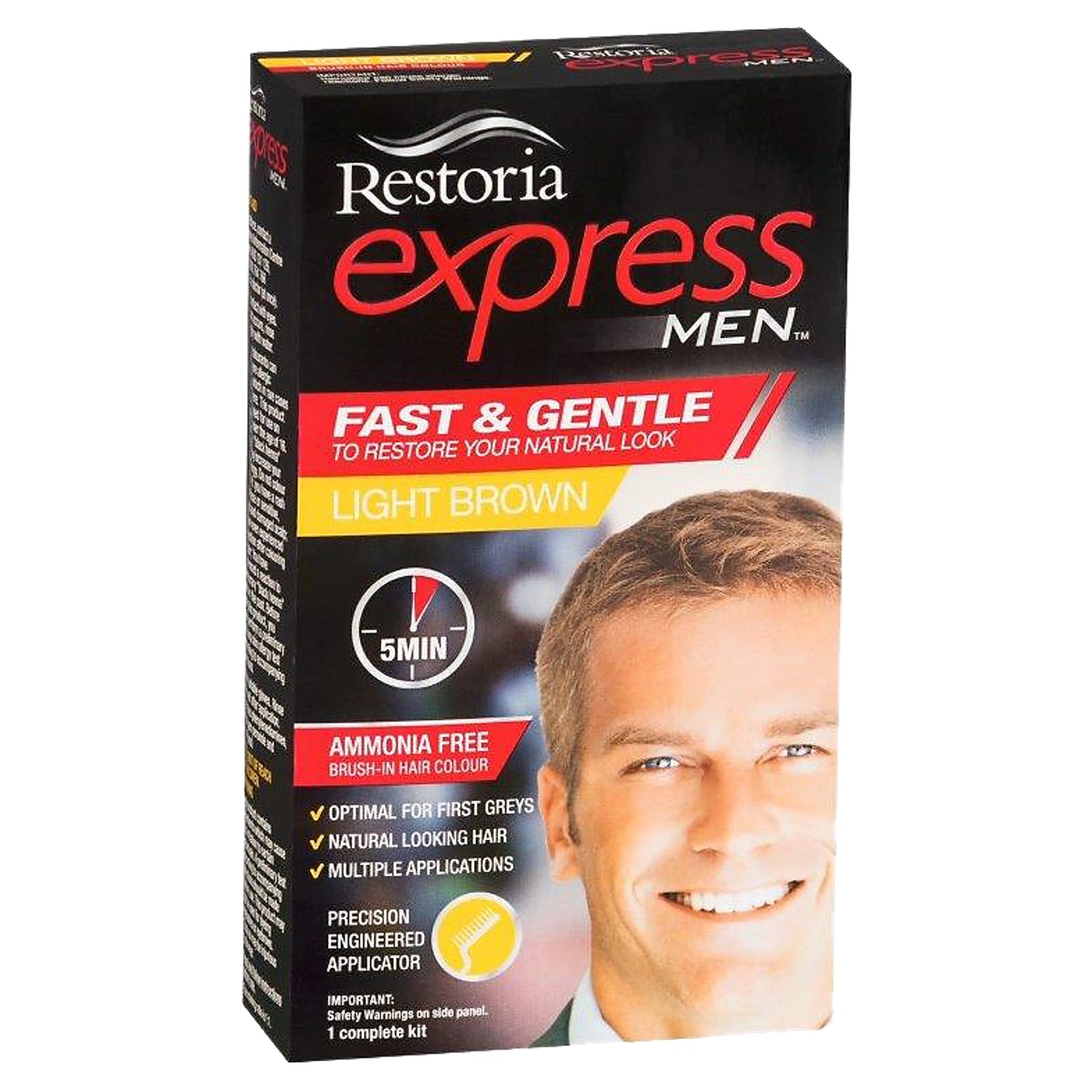 Restoria Express for Men Light Brown Made In Australia ผลิตภัณฑ์เปลี่ยนสีผมผู้ชายสูตรพิเศษสินค้านำเข้าจากออสเตรเลีย สีน้ำตาลสว่าง