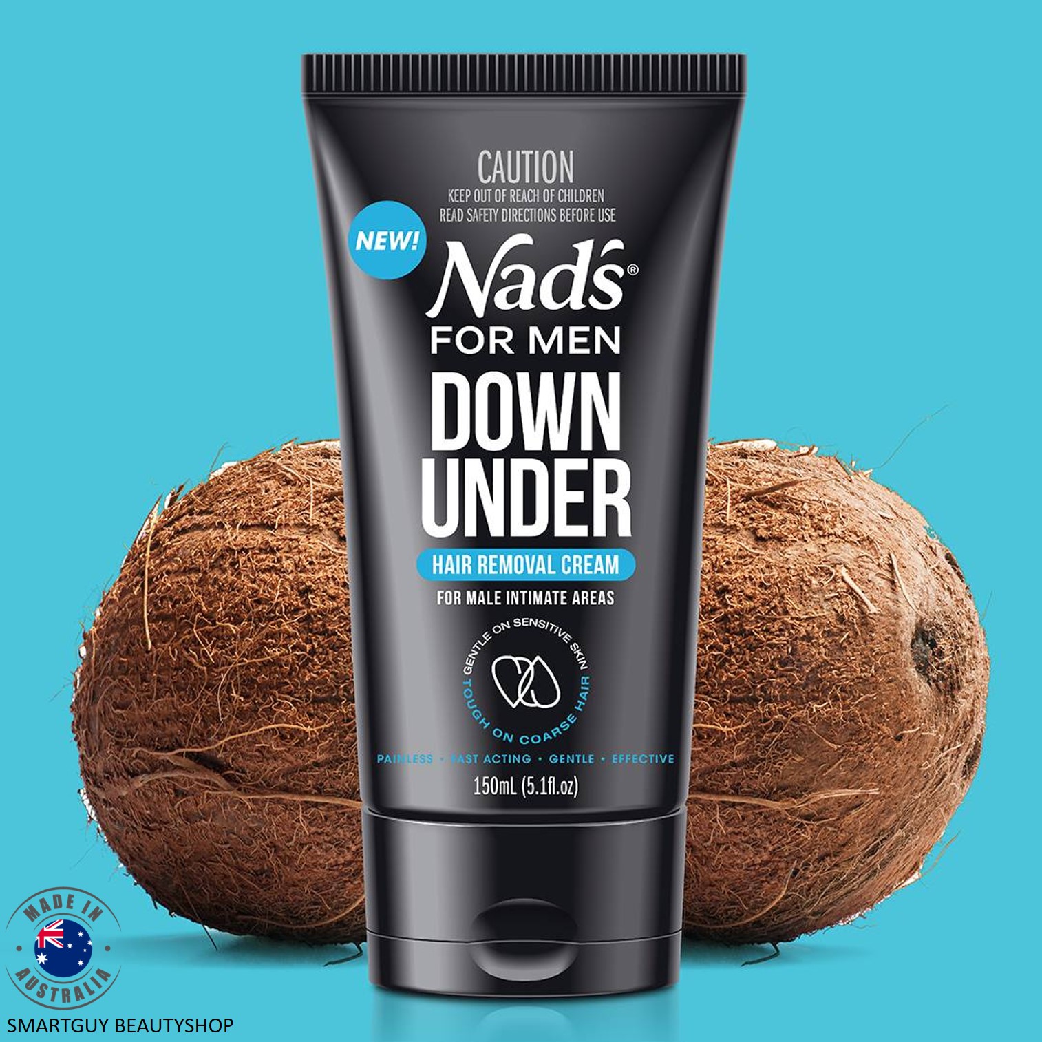 Nad's For Men Down Under Hair Removal Cream 150ml ผลิตภัณฑ์กำจัดขนบริเวณจุดซ่อนเร้นสำหรับผู้ชายจากออสเตรเลีย