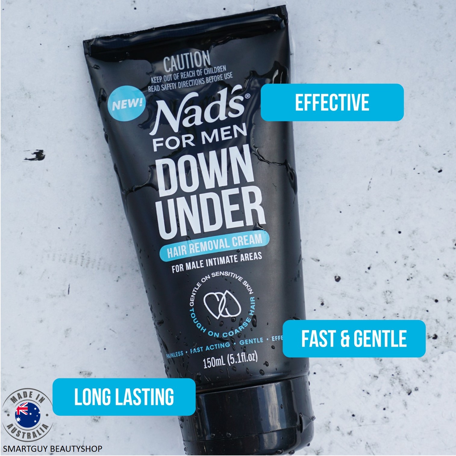 Nad's For Men Down Under Hair Removal Cream 150ml ผลิตภัณฑ์กำจัดขนบริเวณจุดซ่อนเร้นสำหรับผู้ชายจากออสเตรเลีย