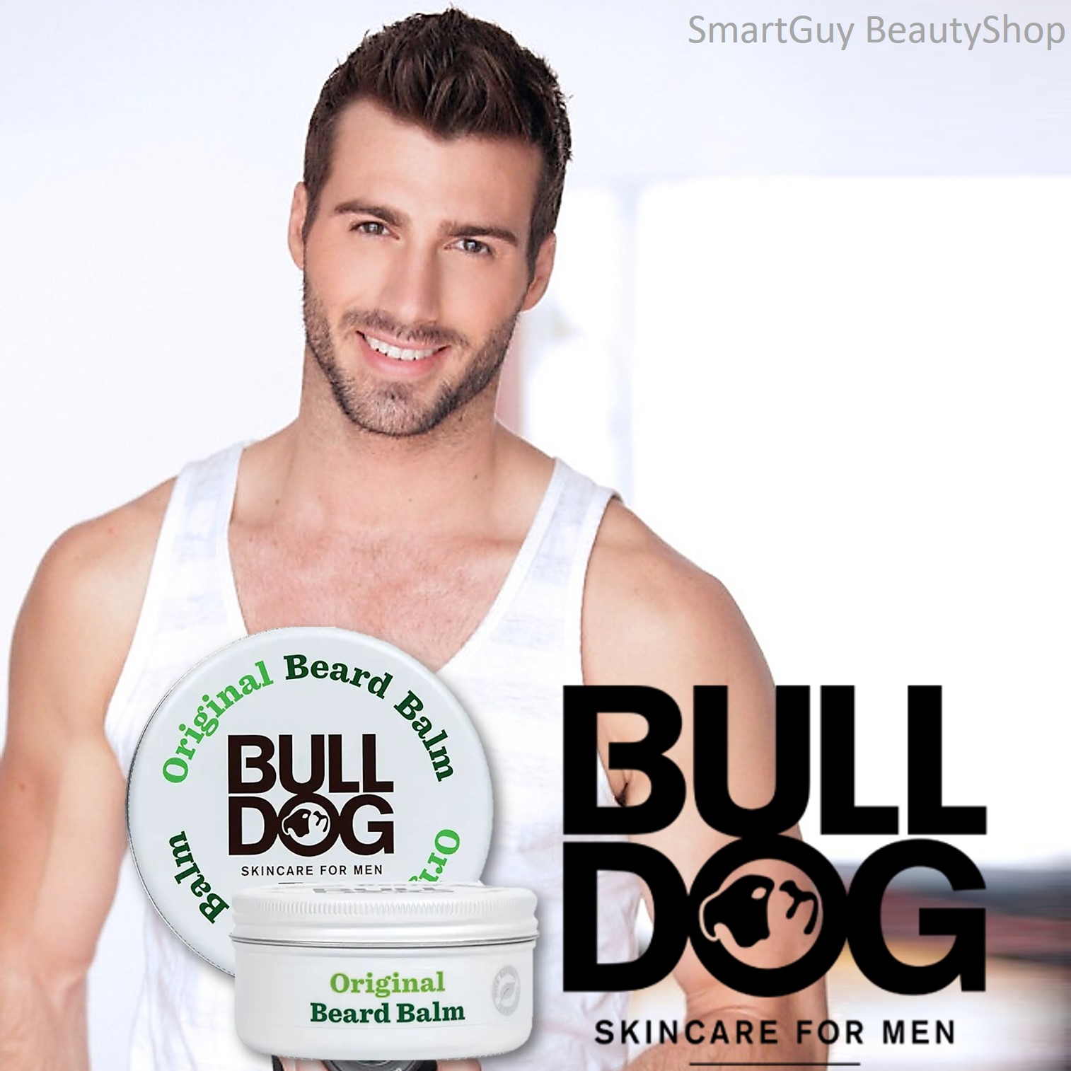 Bulldog Skincare For Men Original Beard Balm 75ml. ผลิตภัณฑ์จัดแต่งและบำรุงปรับสภาพหนวดเคราให้อ่อนนุ่มเข้าทรงสำหรับผู้ชาย สินค้านำเข้าของแท้จากประเทศอังกฤษ