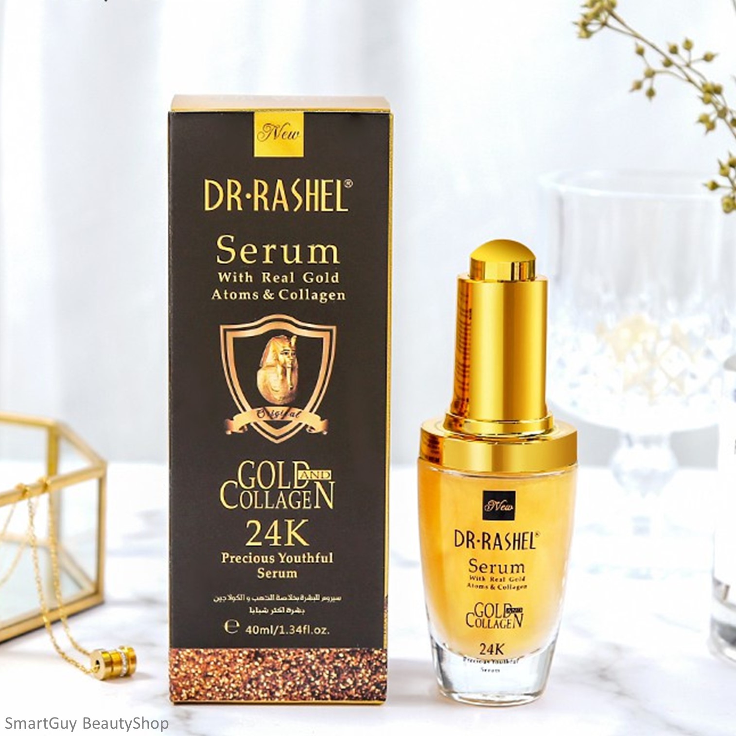 Dr.Rashel 24K Gold Collagen Serum 50ml เซรั่มบำรุงผิวหน้าสูตรพรีเมี่ยมจากส่วนผสมทองคำและคอลลาเจนสินค้าของแท้พร้อมส่ง