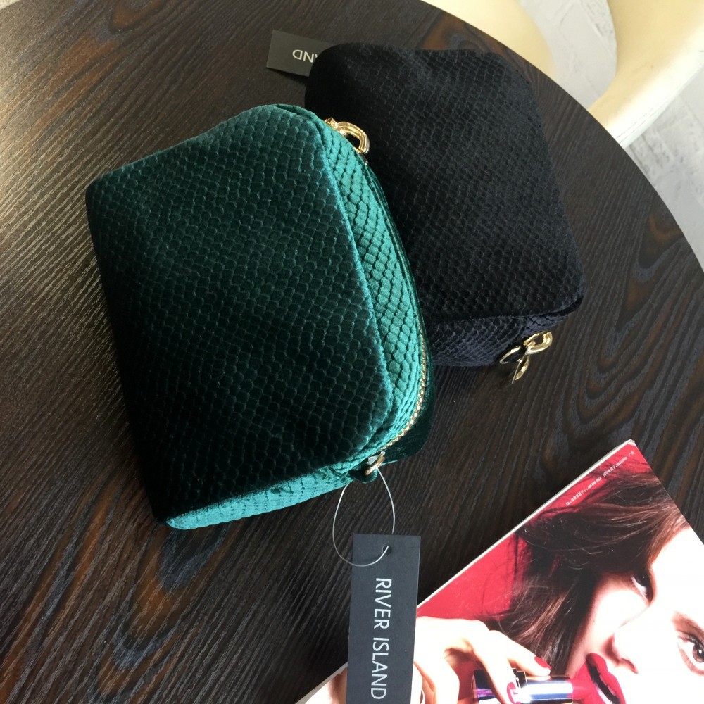 River Island Snake Print Mini Square Handbag