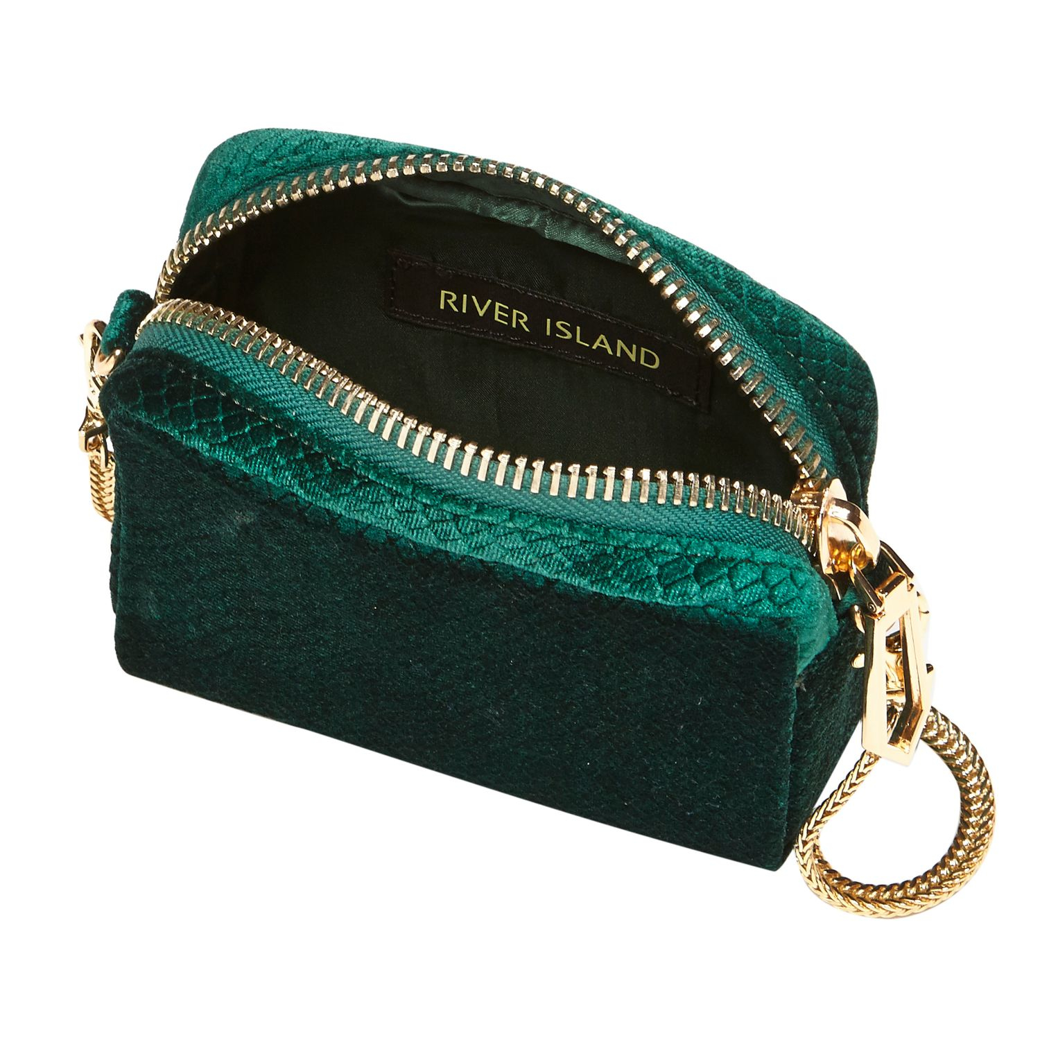 River Island Snake Print Mini Square Handbag