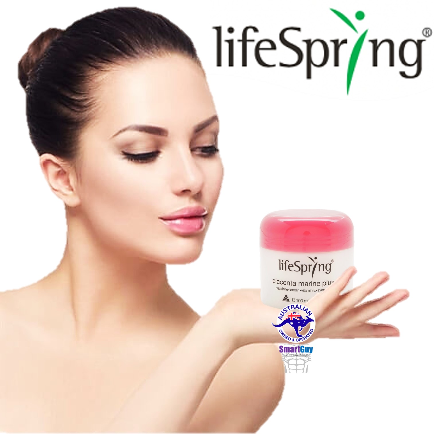 LifeSpring Placenta Marine Plus Squalene+Lanolin+Vitamin E+Avocado Oil 100ml. ครีมรกแกะผสมโปรตีนและวิตามินสารสกัดธรรมชาติช่วยลดริ้วรอยปรับผิวหน้าตึงกระชับกระจ่างใสย้อนวัยผิวหน้าสูตรเข้มข้นสินค้านำเข้ารับประกันของแท้จากออสเตรเลีย