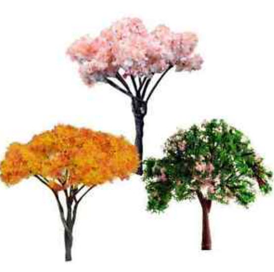ต้นไม้ สูง 5 - 7 ซ.ม. / ชุด 3 ต้น (3 สี)