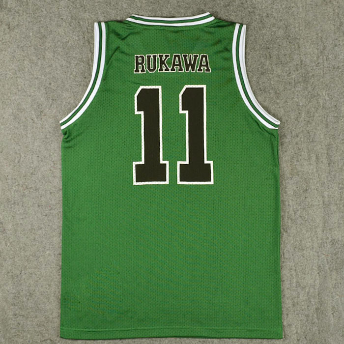 ชุดบาส Slamdunk Shohoku No.11 Rukawa สีเขียว