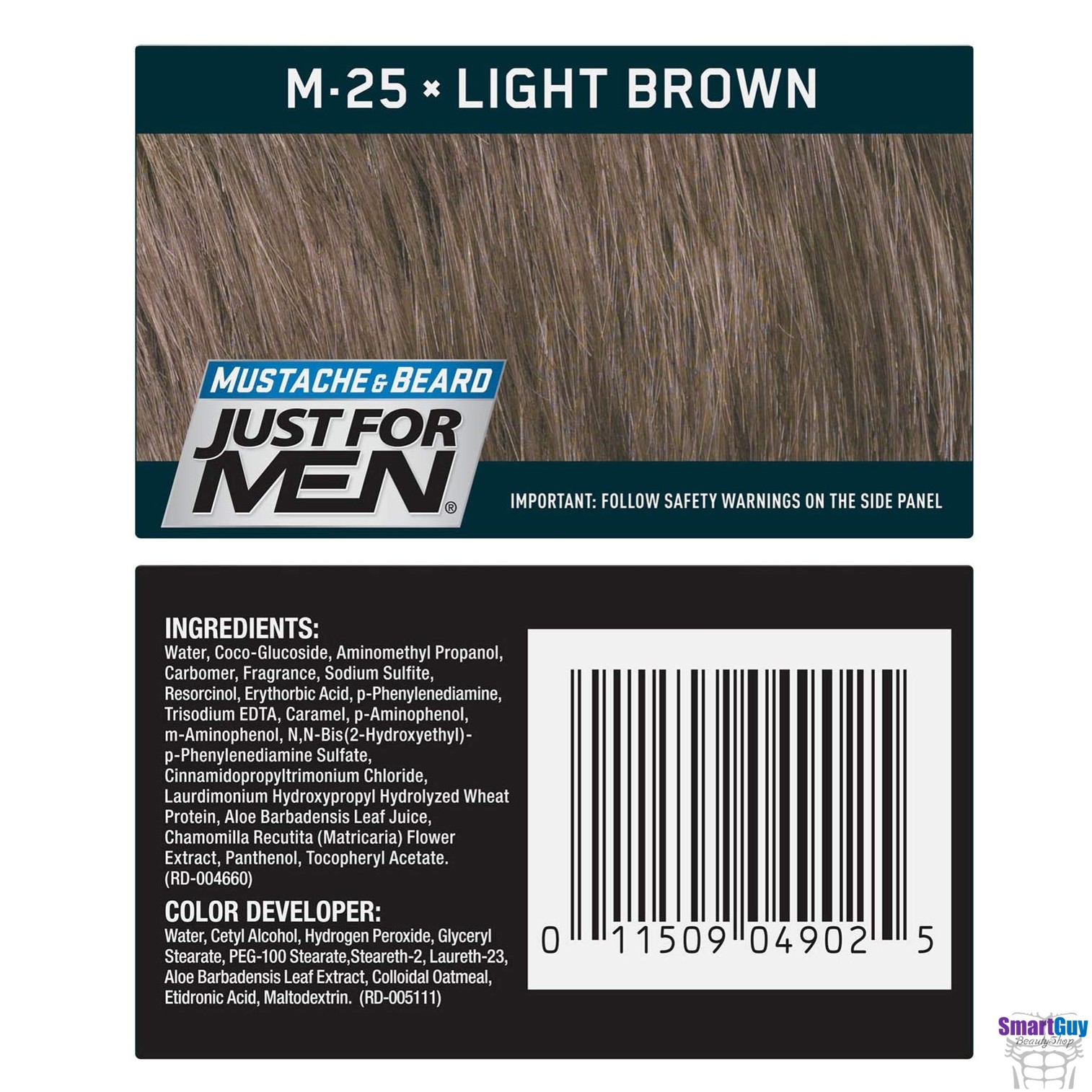 Just For Men Moustache & Beard M25 Light Brown 14g. ครีมเปลี่ยนสีหนวดเคราคิ้วสำหรับผู้ชาย สินค้านำเข้าจากสหรัฐอเมริกา สีน้ำตาลสว่างธรรมชาติ
