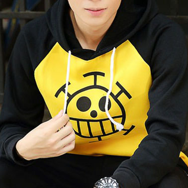 เสื้อฮู้ดวันพีช ลอว์ (รุ่นหนาเชือกขาว)
