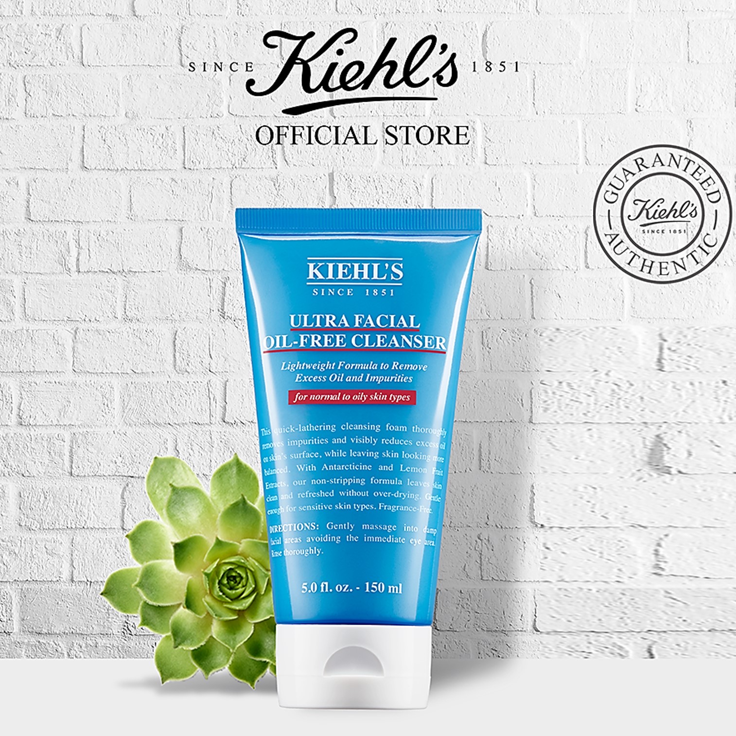Kiehl’s Ultra Facial Oil-Free Cleanser 150ml ผลิตภัณฑ์ทำความสะอาดผิวหน้าคืนความสดชื่นสู่ผิว