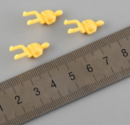 คน สเกล 1:75 ท่านั่ง สีพื้น(สีส้ม) คละ / 50 คน