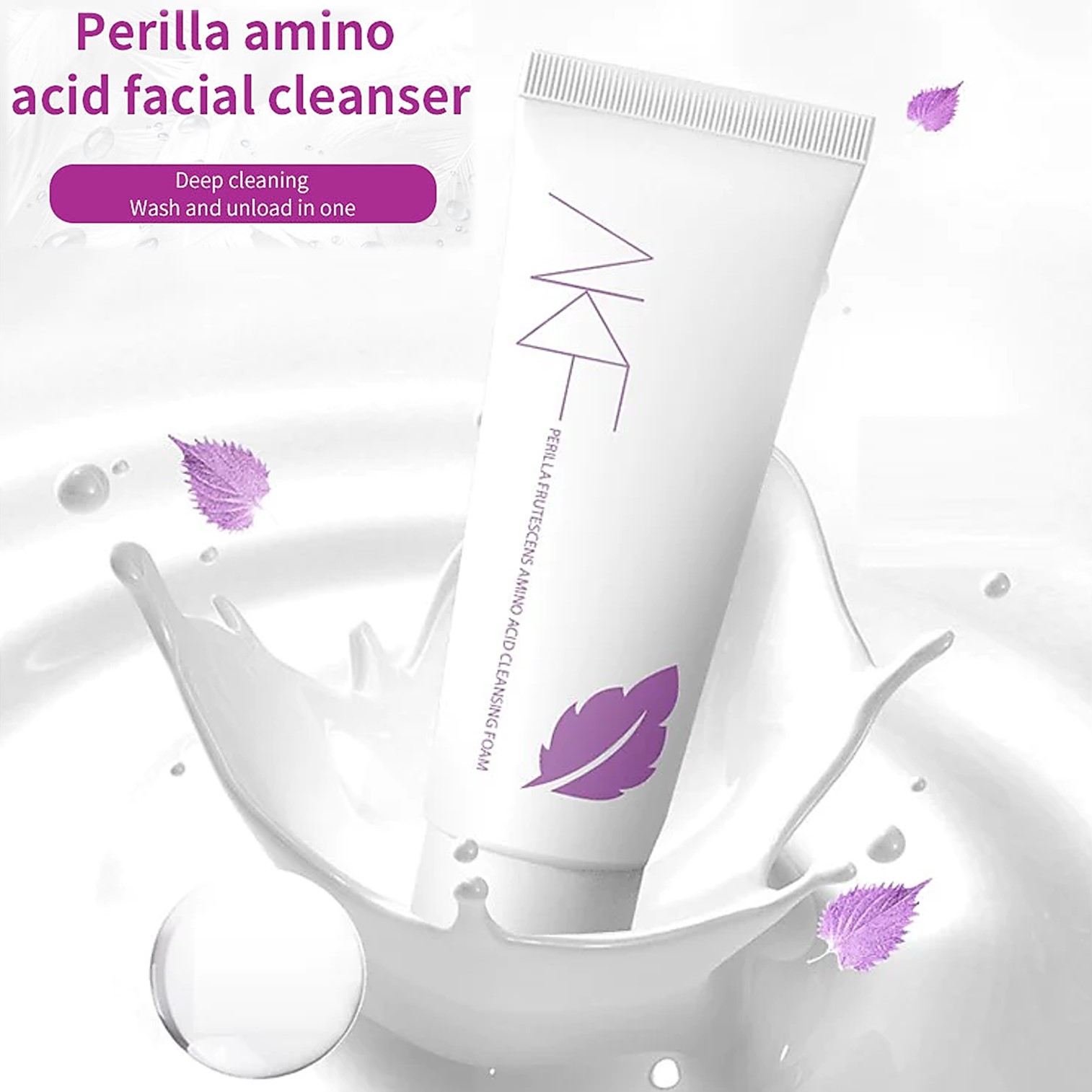 AKF Perilla Facial Cleanser Amino Acid Facial Cleanser 200g คลีนเซอร์ทำความสะอาดผิวหน้าสูตรพิเศษเพื่อผิวหน้าสะอาดล้ำลึกพร้อมการบำรุงจากเกาหลีของแท้
