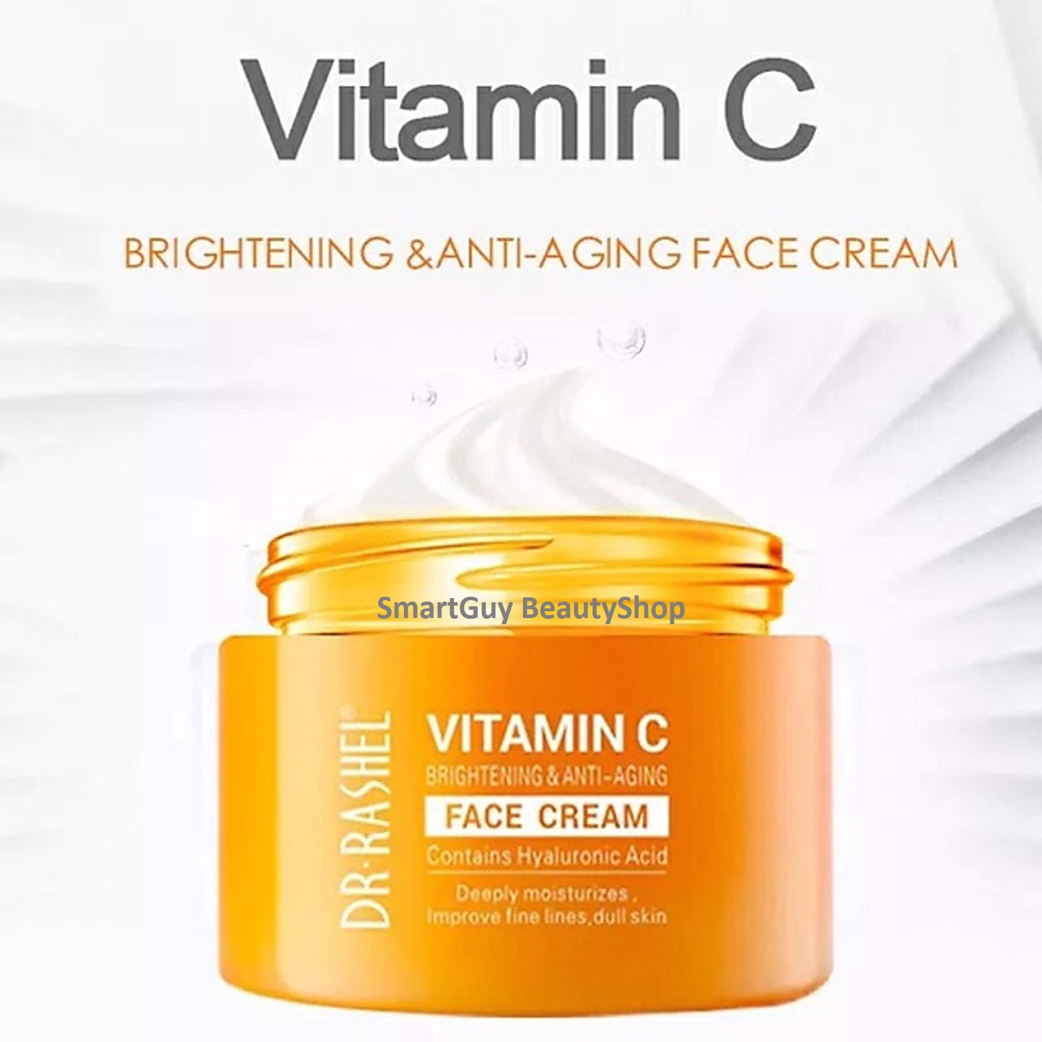 DR.RASHEL Vitamin C Brightening & Anti Aging Face Cream 50g. ครีมวิตามินซีเข้มข้นปรับผิวหน้ากระจ่างใสตึงกระชับย้อนวัยผิวแบบเร่งด่วนปลอดภัย