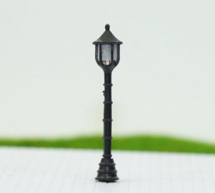 เสาไฟโคมเดี่ยวสีดำ 5 ต้น ขนาด 6 ซ.ม.