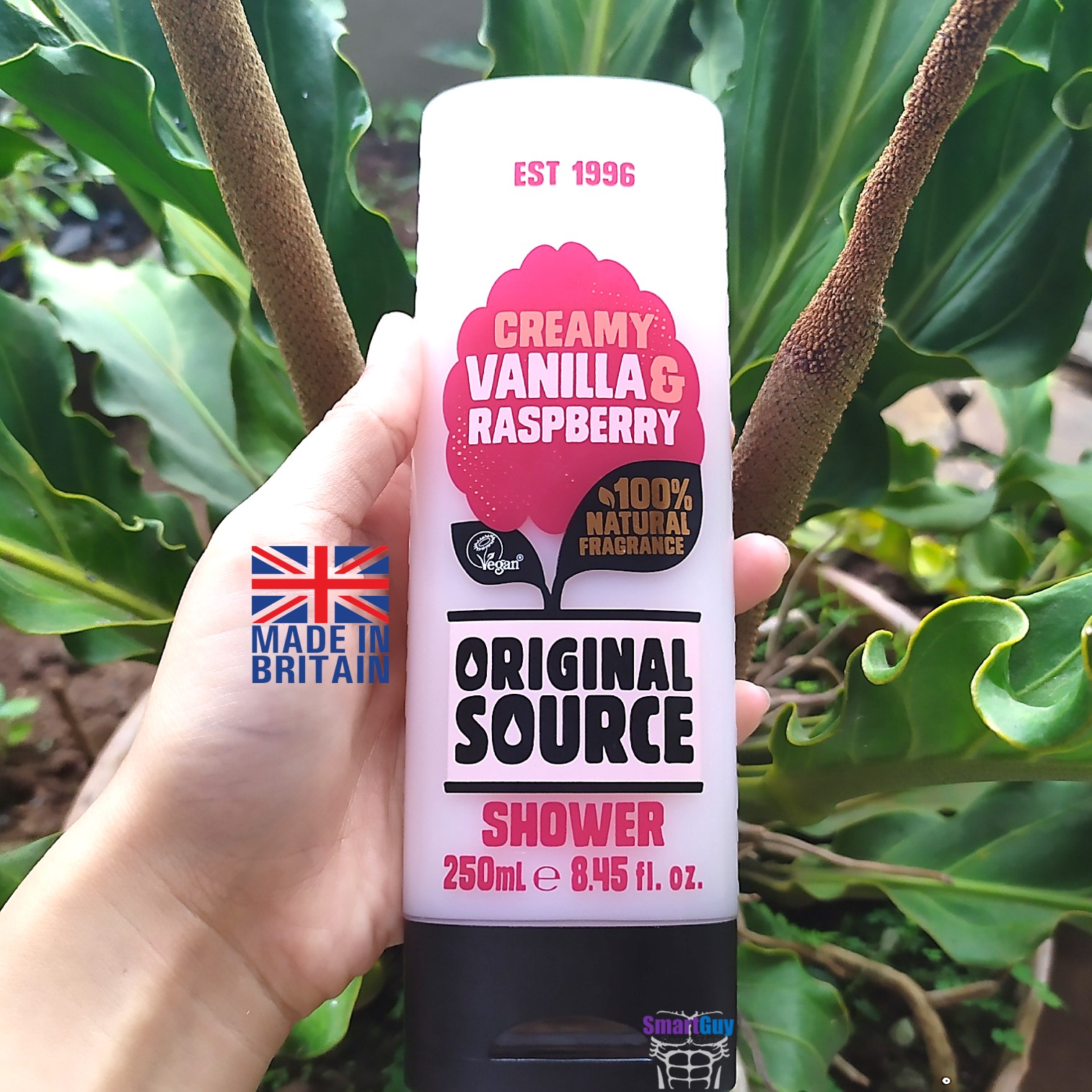 ORIGINAL SOURCE SHOWER Creamy Vanilla & Raspberry 250ml. ผลิตภัณฑ์ทำความสะอาดผิวกายสูตรพรีเมี่ยมสินค้านำเข้าลิขสิทธิ์ของแท้จากต่างประเทศ