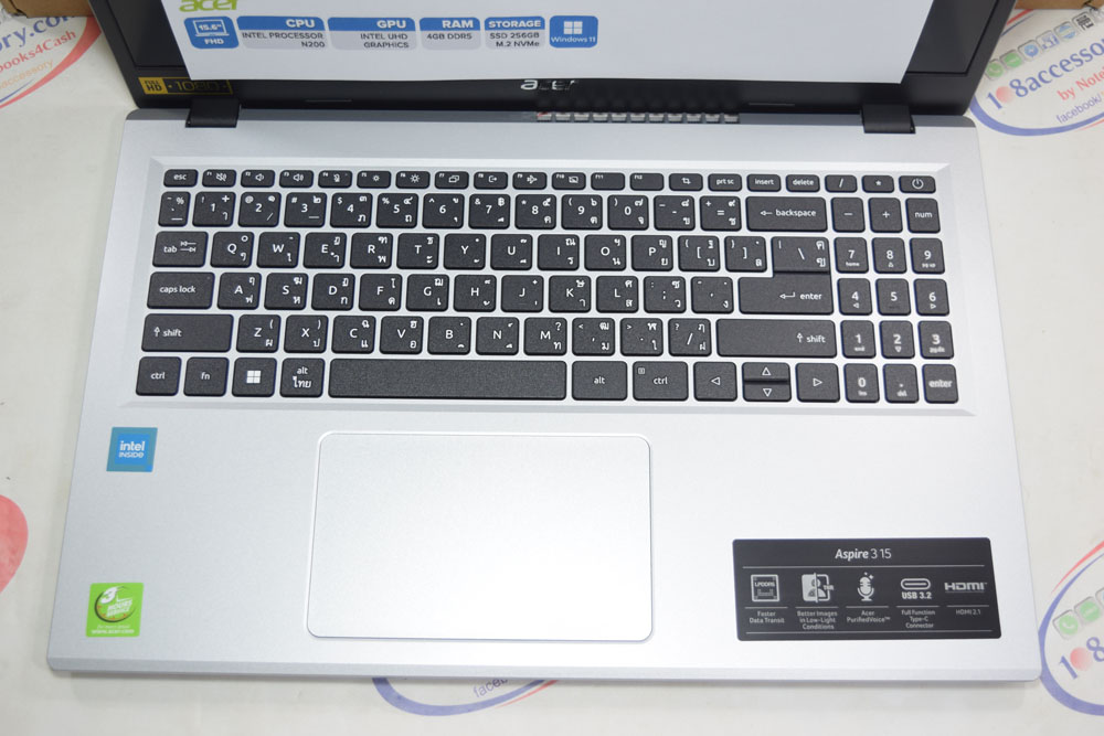 ของใหม่ ถูกกว่าห้าง ! Notebook Acer Aspire 3 จอ 15.6 FHD IPS ซีพียู Intel Ram 4 SSD M.2 Win11 แท้