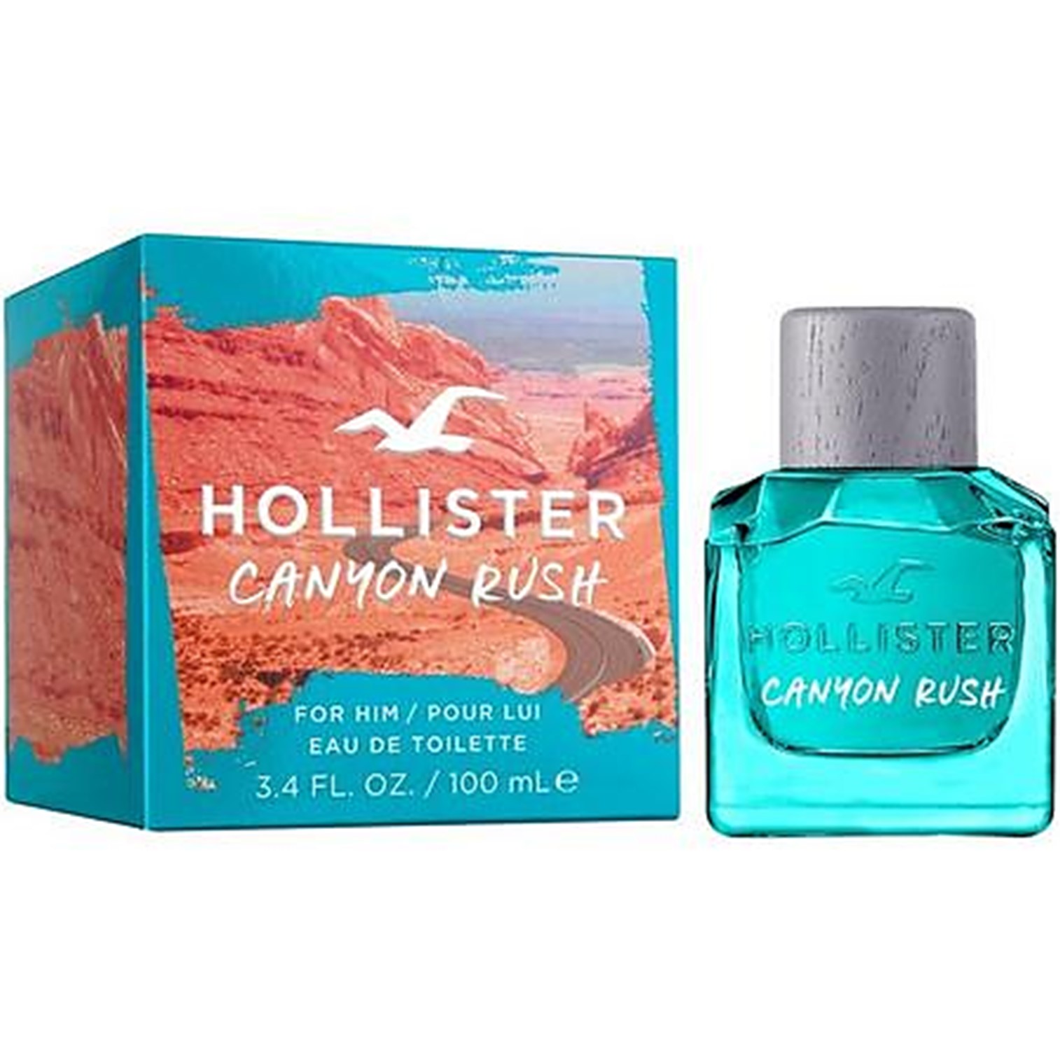 Hollister Fragrances CANYON RUSH FOR HIM Eau de Parfum 100ml น้ำหอมสำหรับผู้ชายกลิ่นหอมสดชื่นสินค้าลิขสิทธิ์แท้นำเข้าจากต่างประเทศพร้อมส่ง