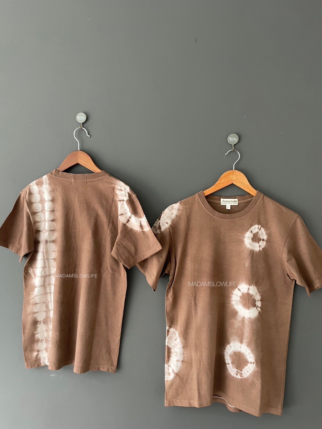 เสื้อยืดย้อมน้ำตาล Size: XS S M L XL 2XL 3XL