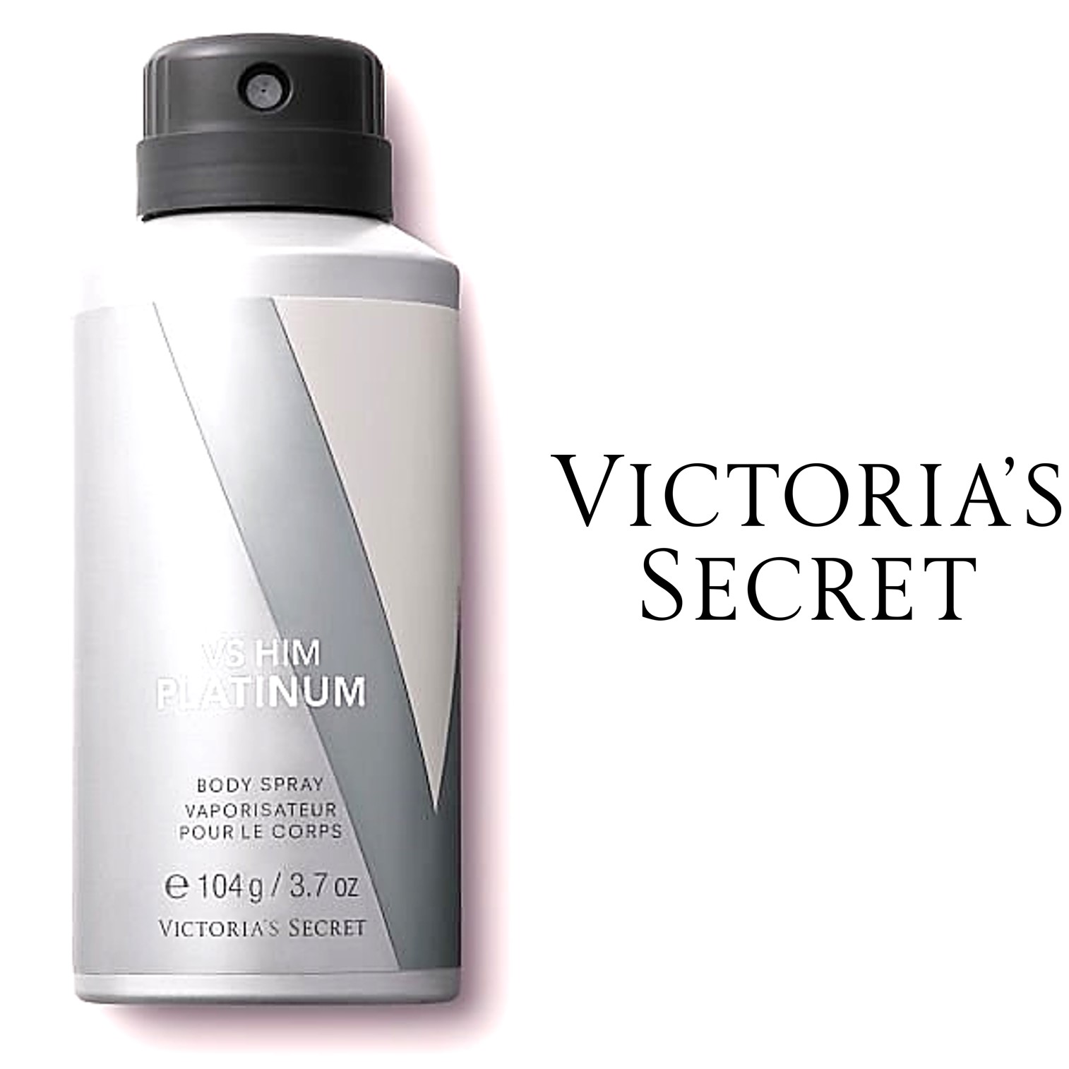 Vs Him Platinum by Victoria's Secret Body Spray for Men 104ml สเปรย์ระงับกลิ่นกายสำหรับผู้ชายกลิ่นใหม่ล่าสุดลิขสิทธิ์แท้จากช็อปวิคตอเรียซีเคร็ท