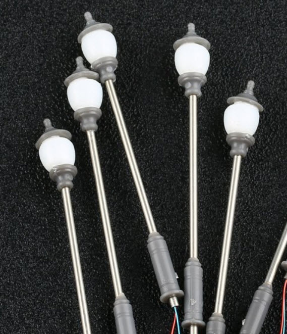 เสาโคมเดี่ยวโลหะ 3V สูง 6.3 ซ.ม. / 5 ต้น (พรีเมี่ยม)