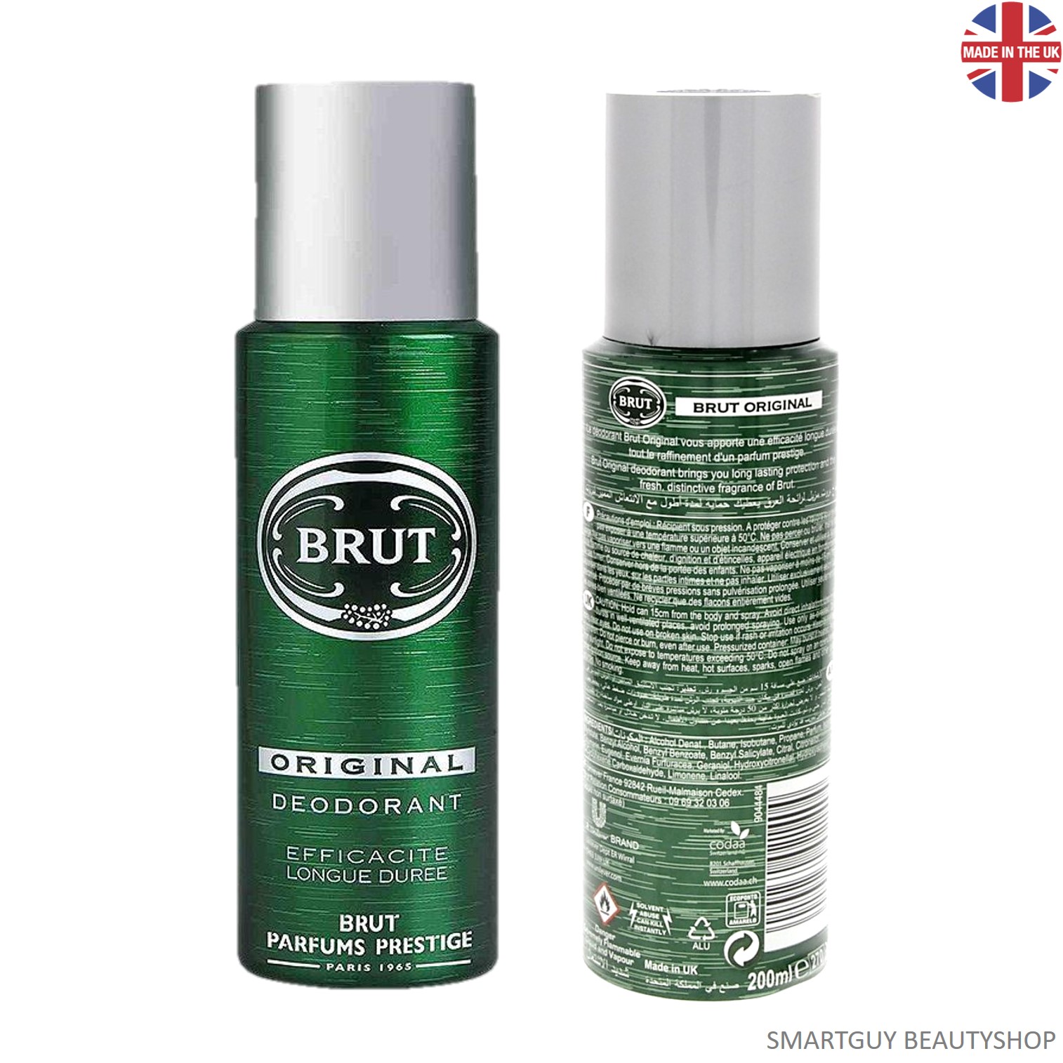 Brut Original Deodorant Spray for Men 200ml ผลิตภัณฑ์สเปรย์ระงับกลิ่นกายสำหรับผู้ชายกลิ่นหอมพิเศษสินค้านำเข้าจากต่างประเทศ