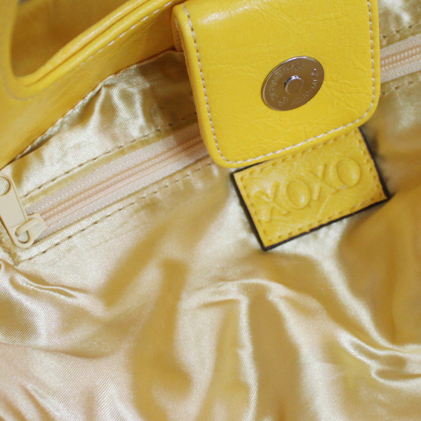 XOXO Beau Vinyl Tote Handbags Purse in Yellow