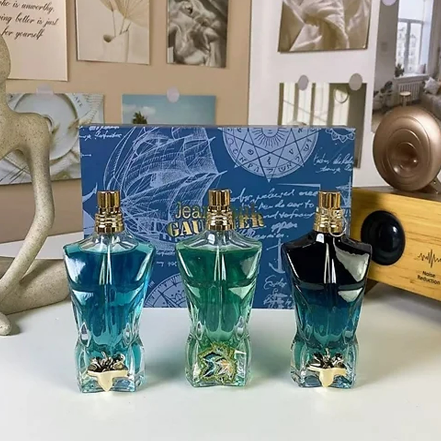 Jean Paul Gaultier Le Male 3 Piece Parfum Set 40ml Travel Collection เซ็ตน้ำหอมผู้ชายกลิ่นหอมคลาสสิคผสานความทันสมัยสินค้านำเข้าจากต่างประเทศพร้อมส่ง