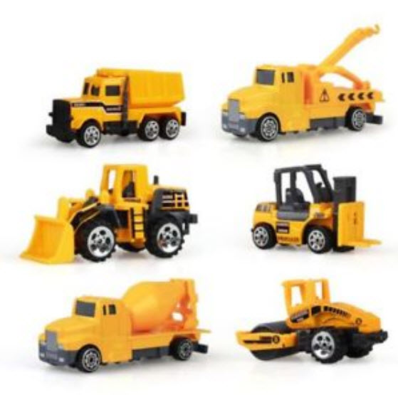รถงานก่อสร้าง 6 แบบ (diecasts) / ชุด 6 คัน
