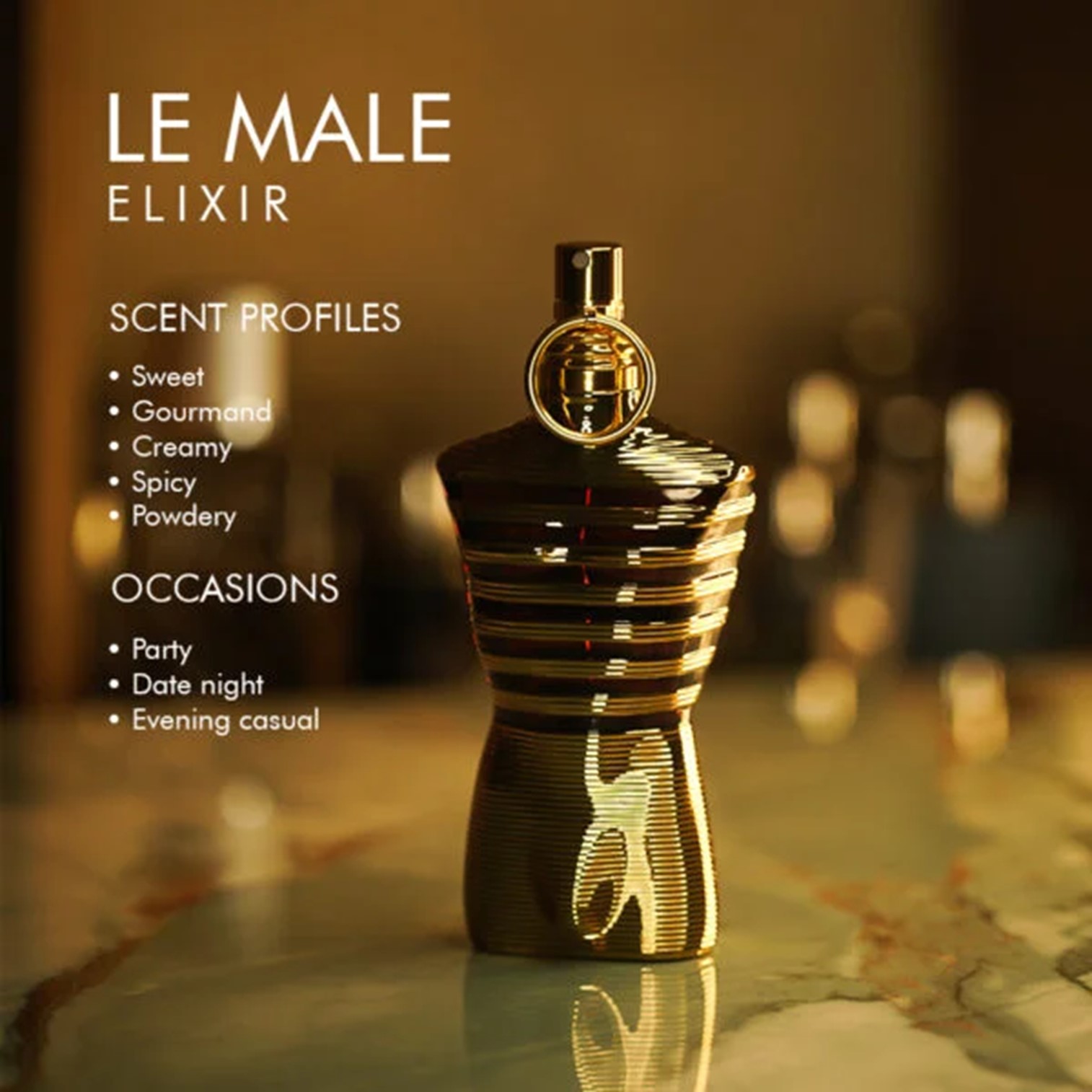 Jean Paul Gaultier Le Male Elixir Parfum 125ml น้ำหอมผู้ชายกลิ่นหอมเซ็กซี่หรูหราสินค้านำเข้าจากต่างประเทศของแท้พร้อมส่ง