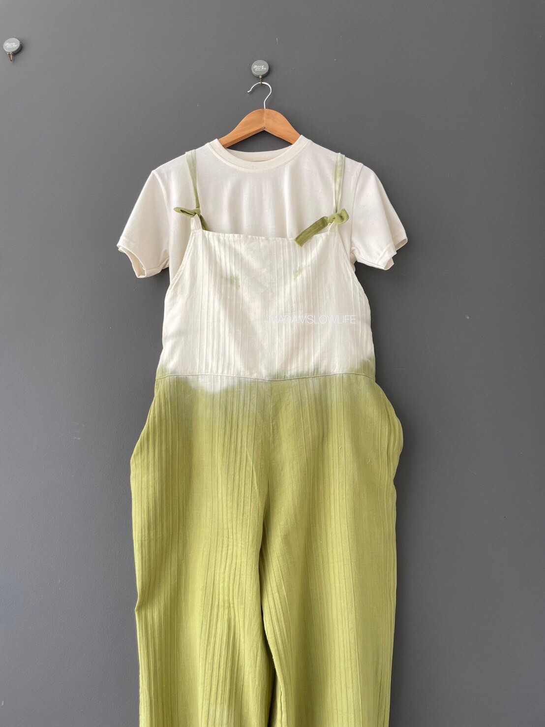 ชุดเอี๊ยมผู้ใหญ่ ปรับสายได้ย้อมสีปลอดสารพิษ Size F