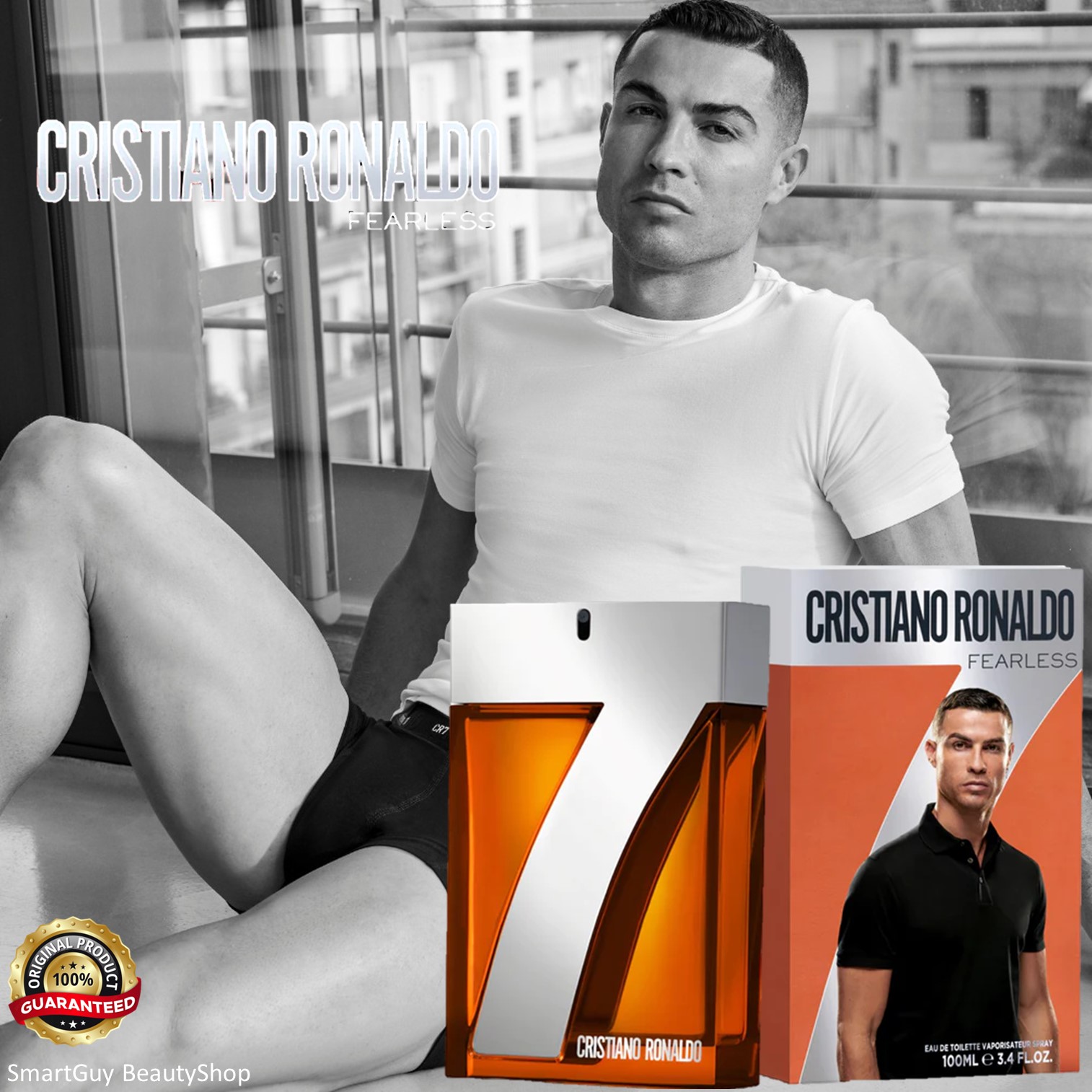 CRISTIANO RONALDO FEARLESS EAU DE TOILETTE 100ML น้ำหอมลิขสิทธิ์แท้กลิ่นใหม่ล่าสุดรุ่นพิเศษจากโรนัลโด้สินค้านำเข้าจากต่างประเทศพร้อมส่ง