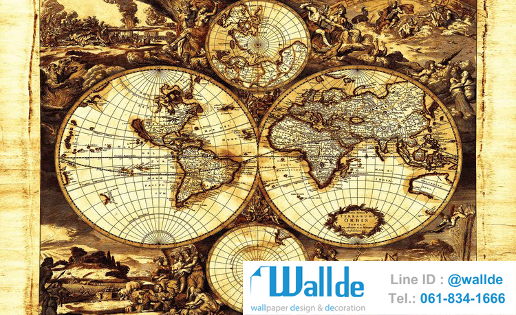 สั่งพิมพ์วอลเปเปอร์ วอลเปเปอร์ลายแผนที่ 0016