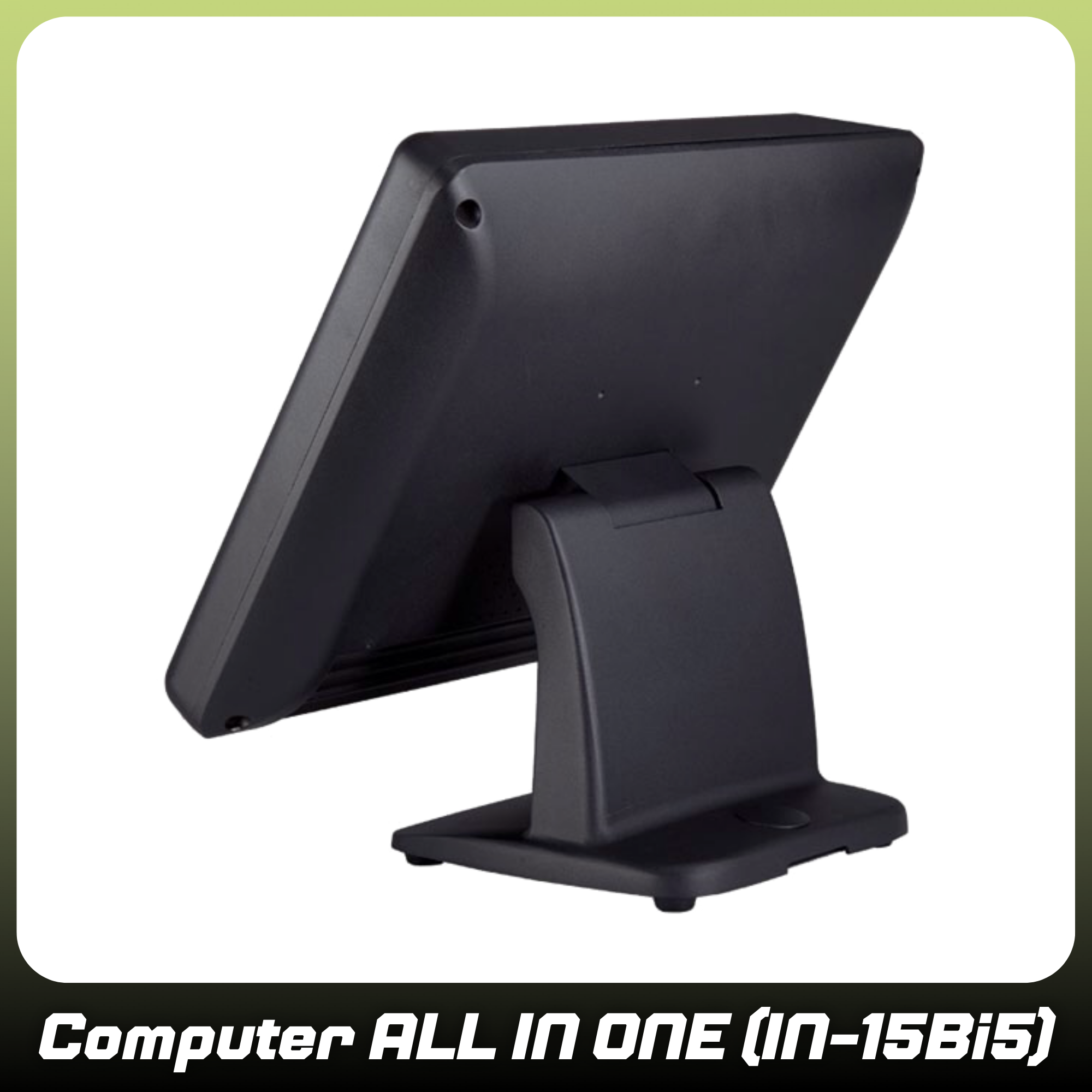 (สินค้าพรีออเดอร์ 14 วัน) คอมพิวเตอร์ All in One POS จอทัชสกรีน 15 นิ้ว พร้อมจอหลังขนาด 9.7" Core i5/Ram4GB/SSD240GB Heavy Duty (สีดำ) รุ่น IN-15Bi5