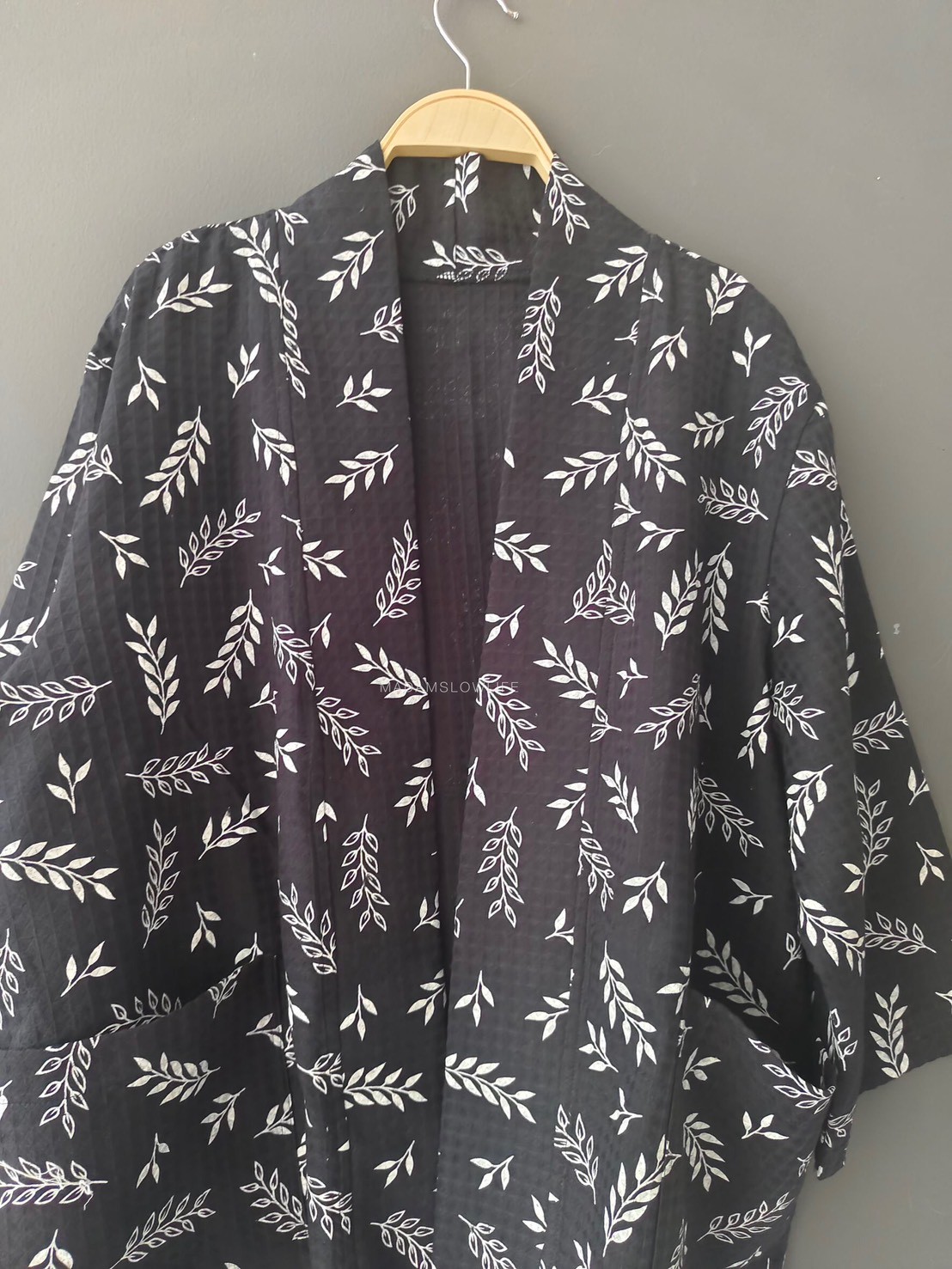 เสื้อคลุมยูกาตะ ผ้าคอตตอนพิมพ์ลาย size:F