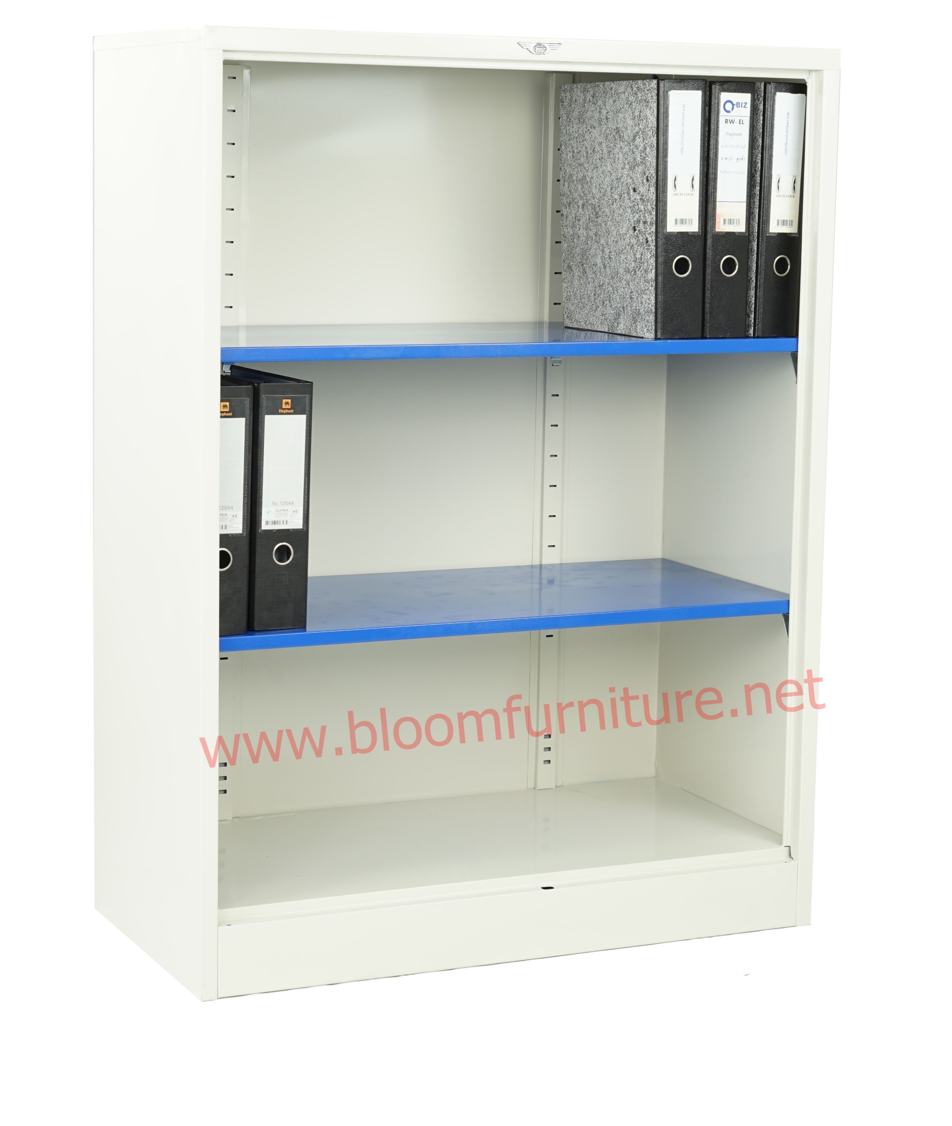 ชั้นวางหนังสือเหล็ก ขนาด 91.4*45.7*122.5 ซม. ระหว่างชั้นปรับระดับได้