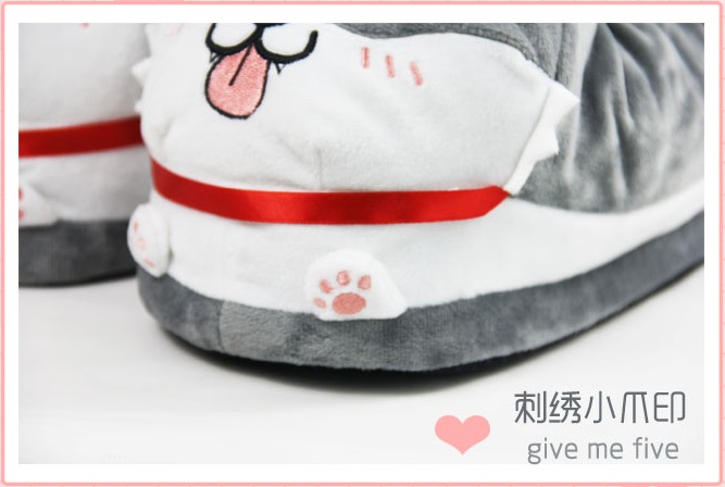 รองเท้าใส่ในบ้าน ลาย ฮัสกี้ น้องหมาสุดน่ารัก