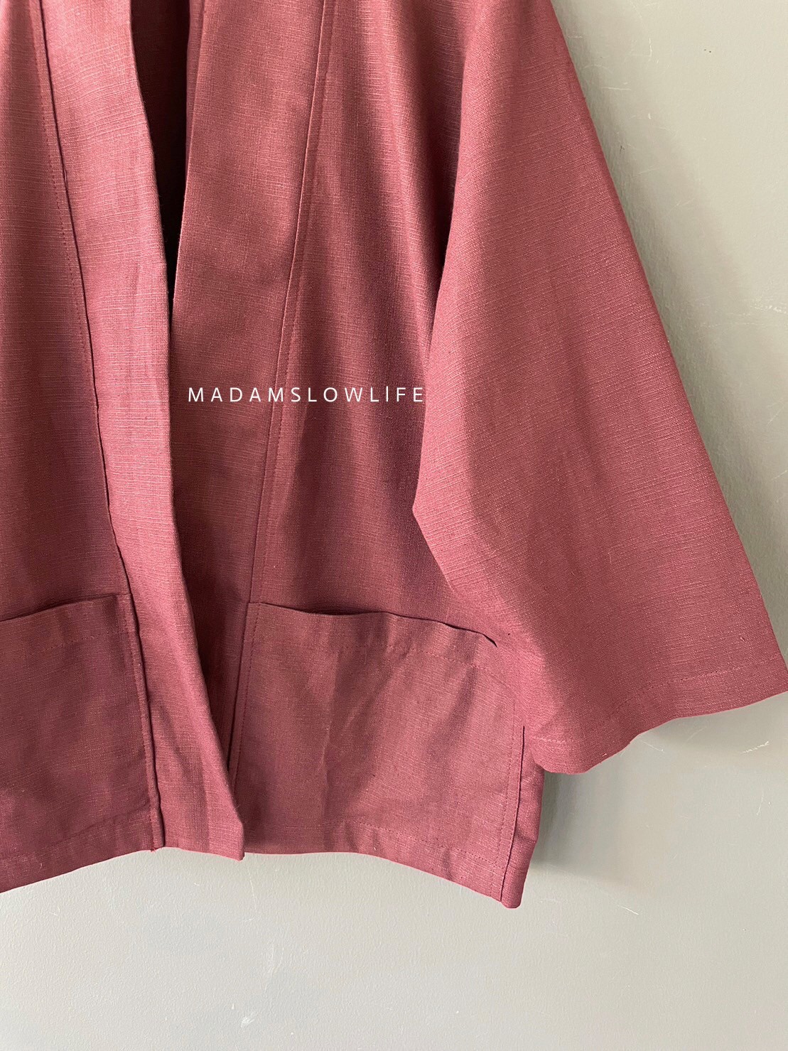 เสื้อคลุม คอตตอน ผ้าคอตตอนมีเทกเจอร์ Size:F