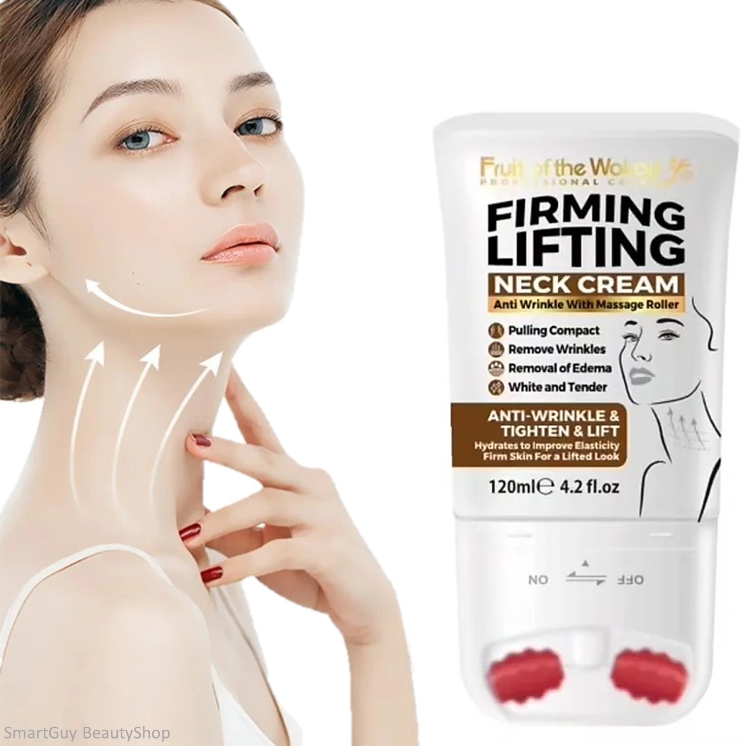 WOKALI COLLAGEN FIRMING LIFTING NECK CREAM 120ml ผลิตภัณฑ์บำรุงผิวบริเวณลำคอสูตรพิเศษจากต่างประเทศของแท้พร้อมส่ง