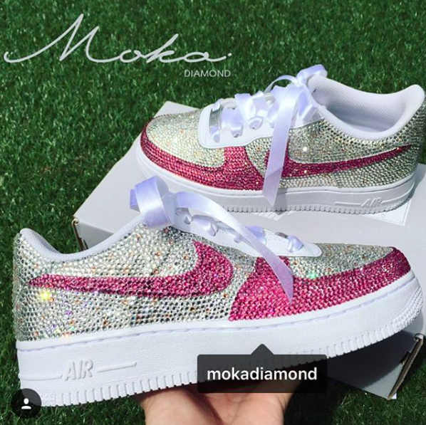 รองเท้าติดเพชร NIKE Air force one