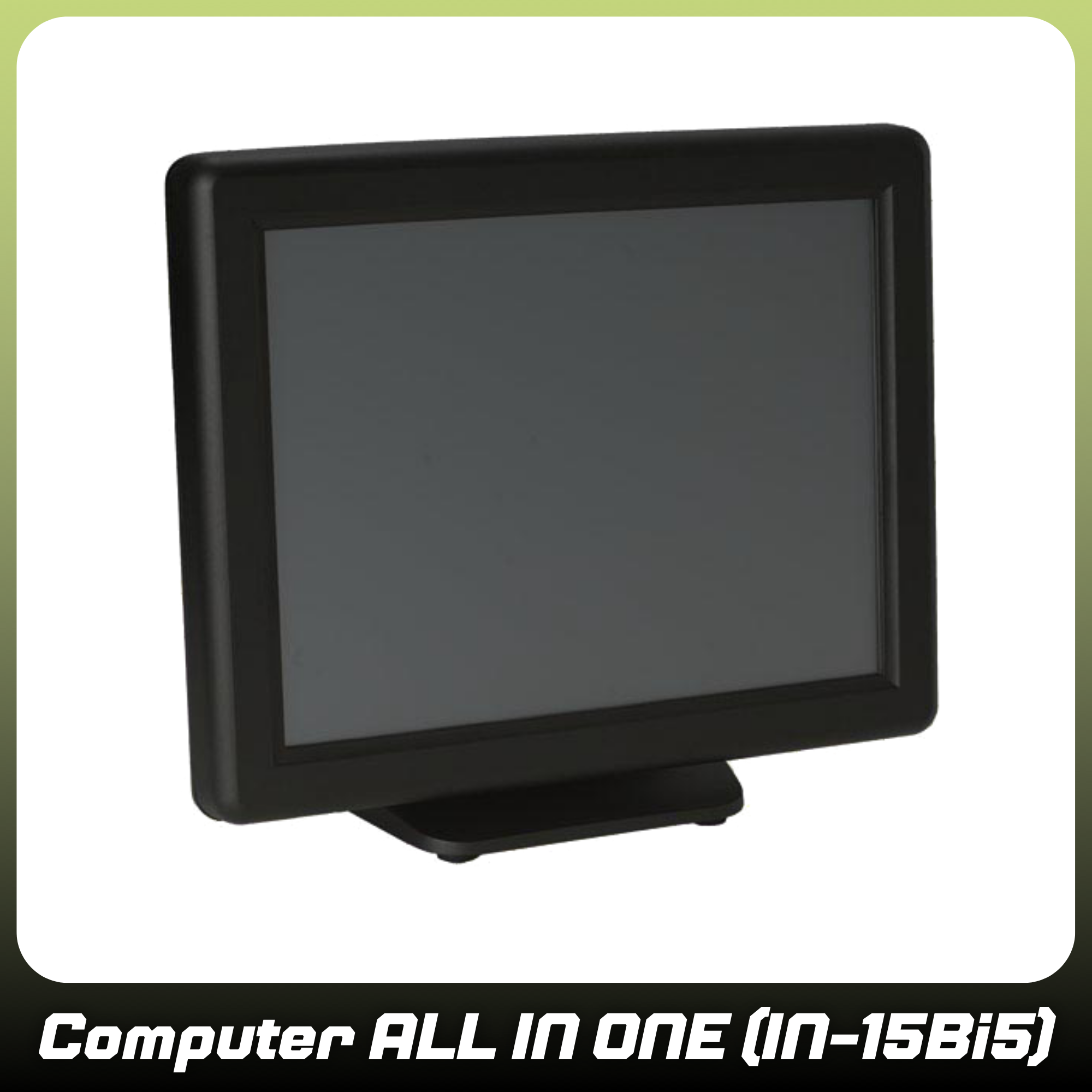 (สินค้าพรีออเดอร์ 14 วัน) คอมพิวเตอร์ All in One POS จอทัชสกรีน 15 นิ้ว พร้อมจอหลังขนาด 9.7" Core i5/Ram4GB/SSD240GB Heavy Duty (สีดำ) รุ่น IN-15Bi5