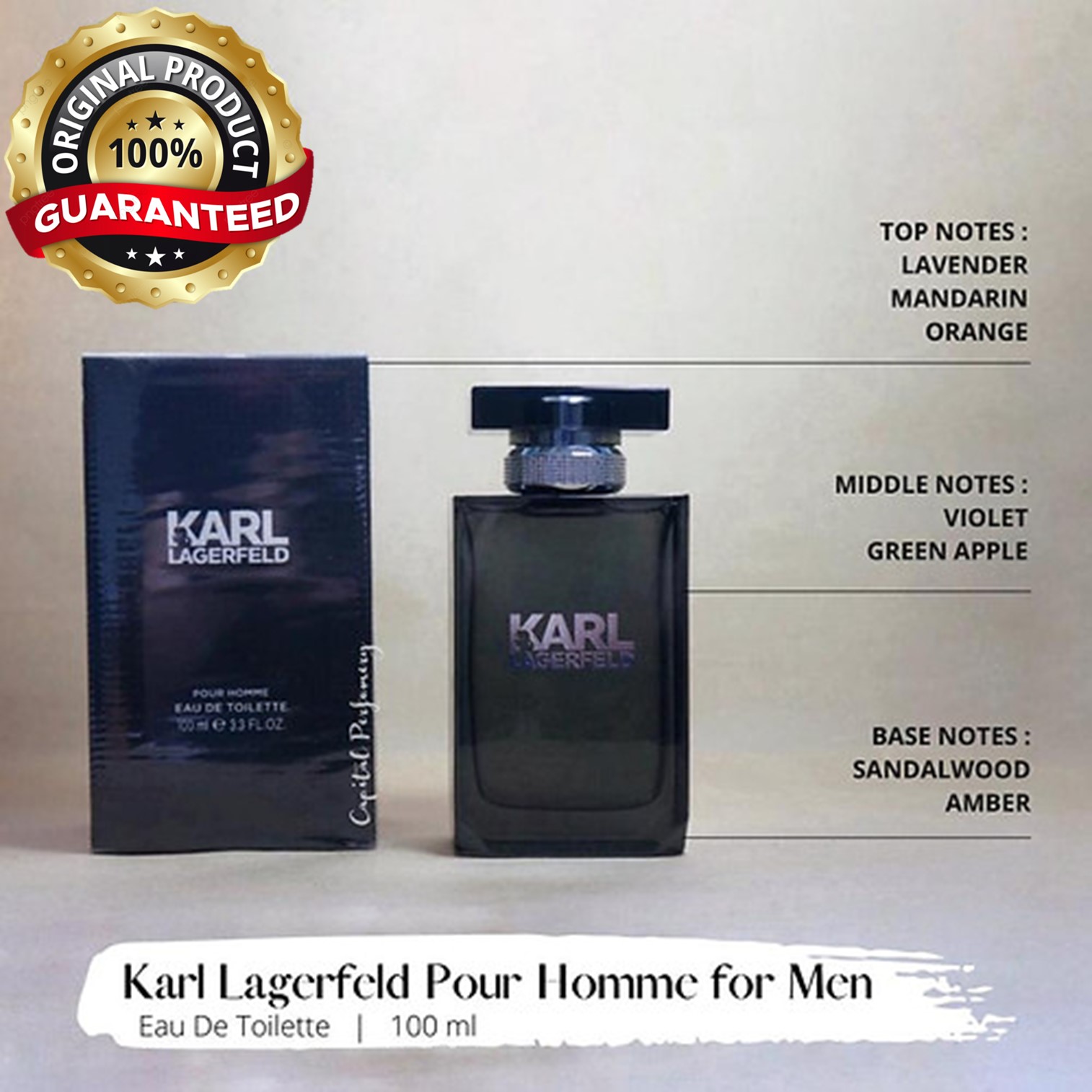 Karl Lagerfeld Pour Homme EDT 100ml น้ำหอมผู้ชายกลิ่นสดชื่นรุ่นพิเศษลิขสิทธิ์แท้นำเข้าจากออสเตรเลียของแท้พร้อมส่ง