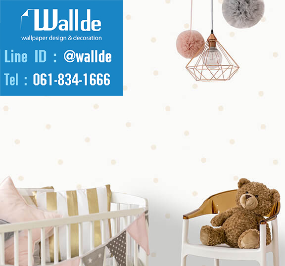 วอลเปเปอร์ห้องเด็ก วอลเปอร์ลายการ์ตูน ลายจุด