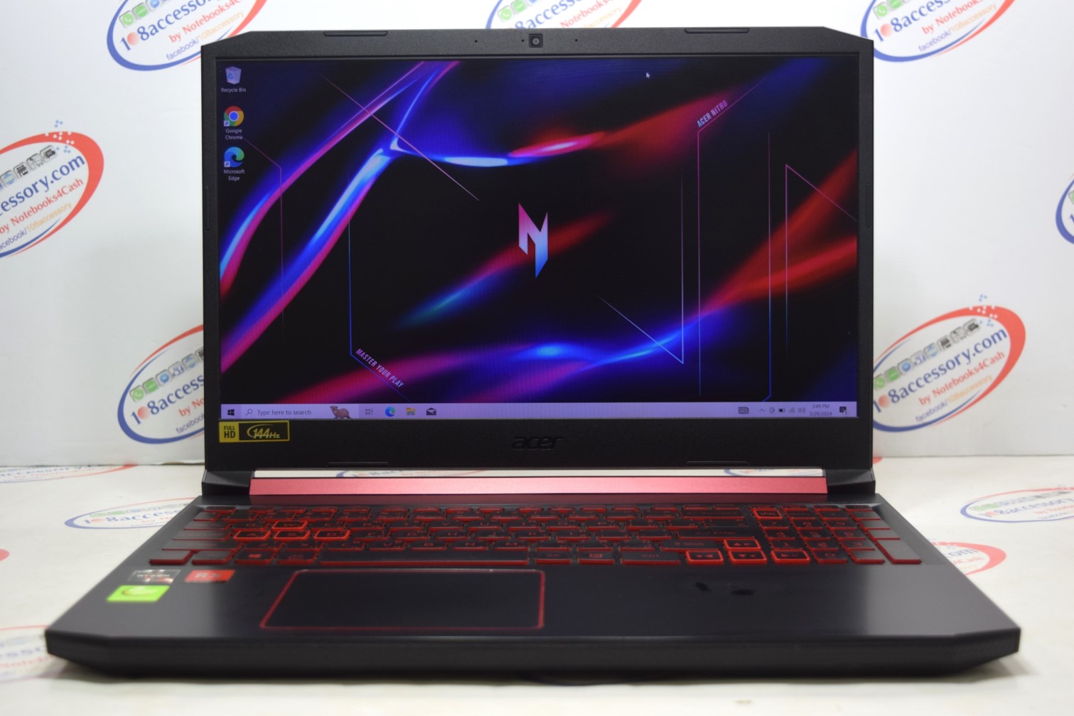 ขายเกมมิ่ง Acer Nitro 5 15.6” 144Hz Ryzen 5 RAM 8 SSD 512 การ์ดจอ AMD 4GB