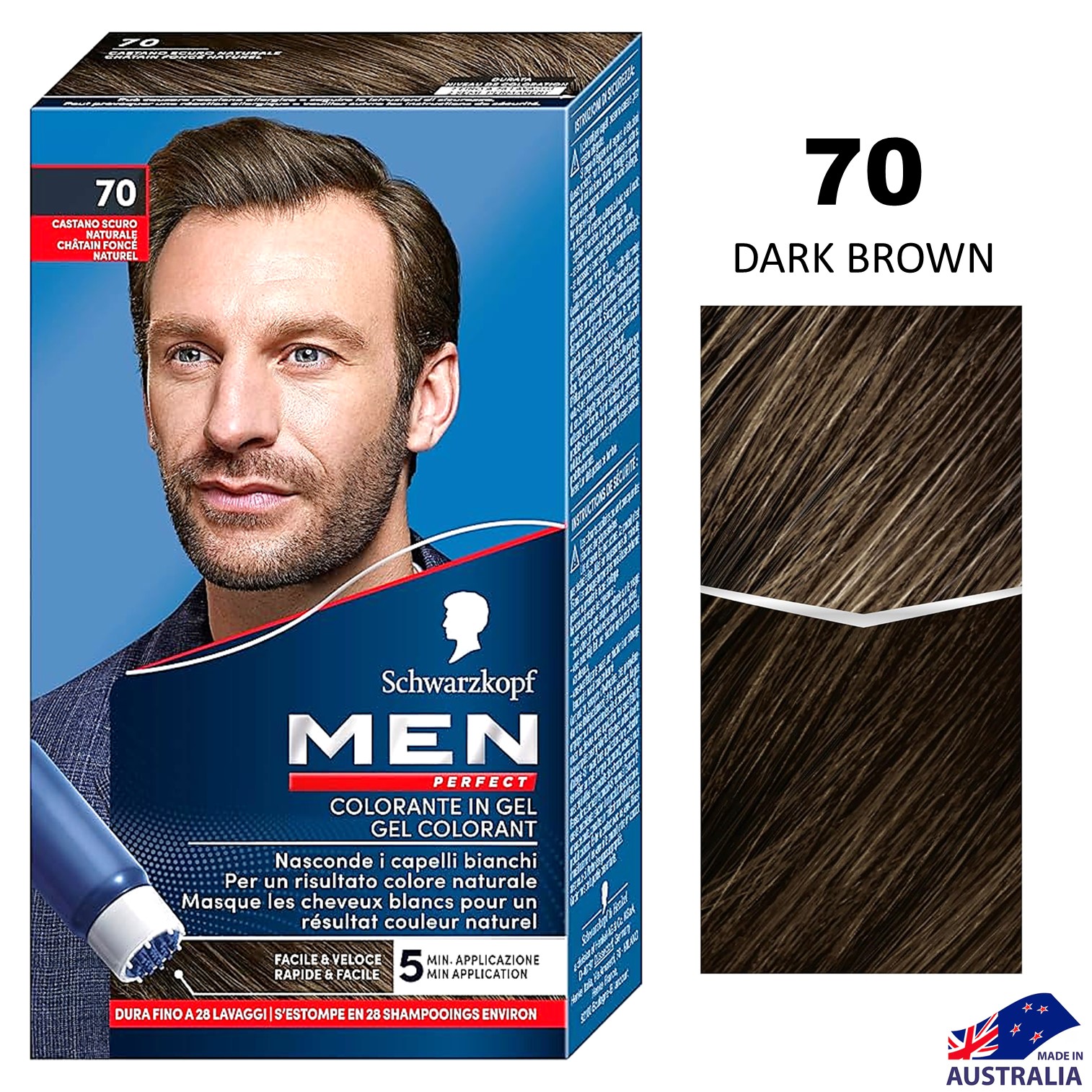 Schwarzkopf Men Perfect Anti Grey Colour ผลิตภัณฑ์เปลี่ยนสีผมผู้ชายคุณภาพสูงสูตรพรีเมี่ยมสินค้านำเข้าจากออสเตรเลียของแท้พร้อมส่ง
