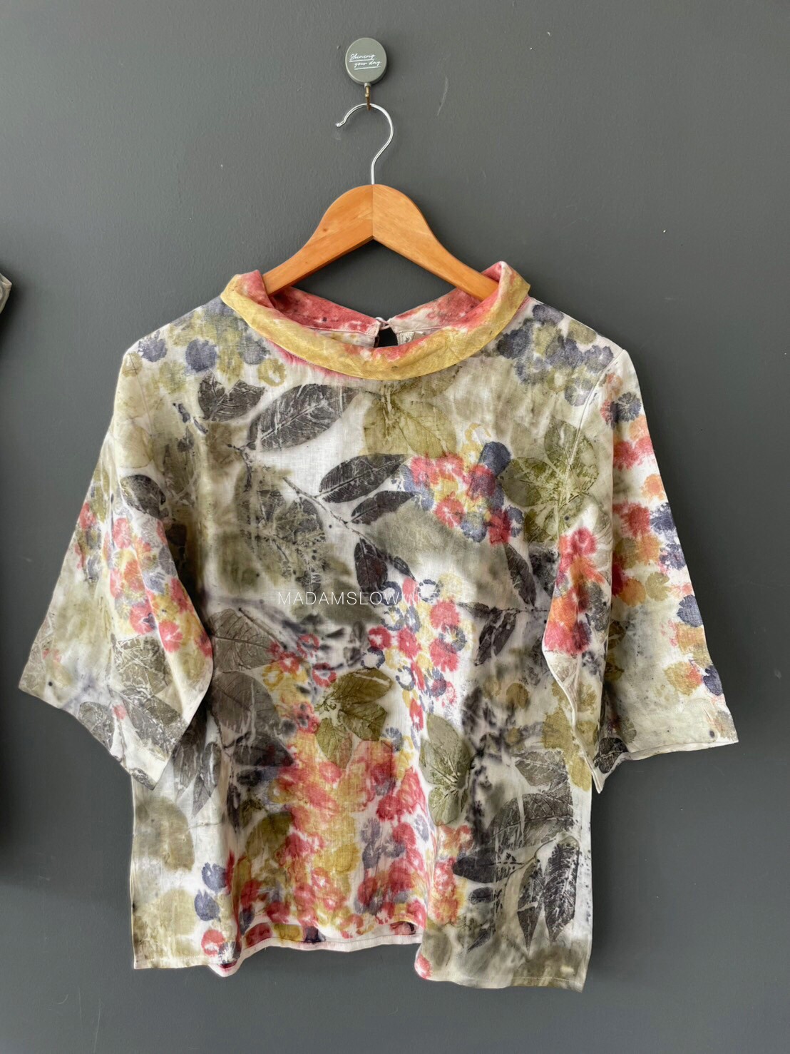 เสื้อลินิน ECO Print Size อก 42 นิ้ว