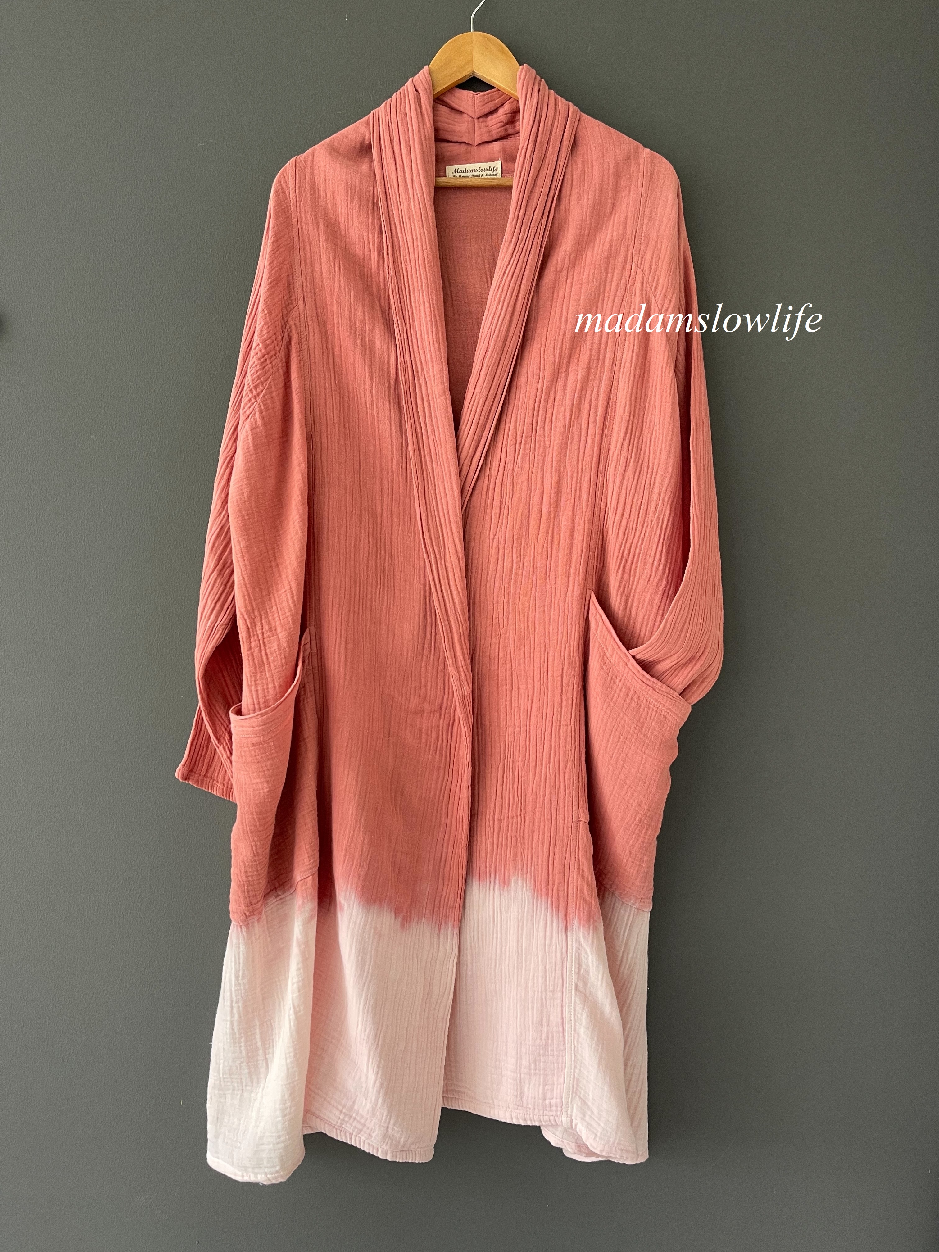 เสื้อคลุม ตัวยาว Over Coat Long เนื้อผ้าคอตตอน Cotton 100% เนื้อผ้านิ่ม Soft touch