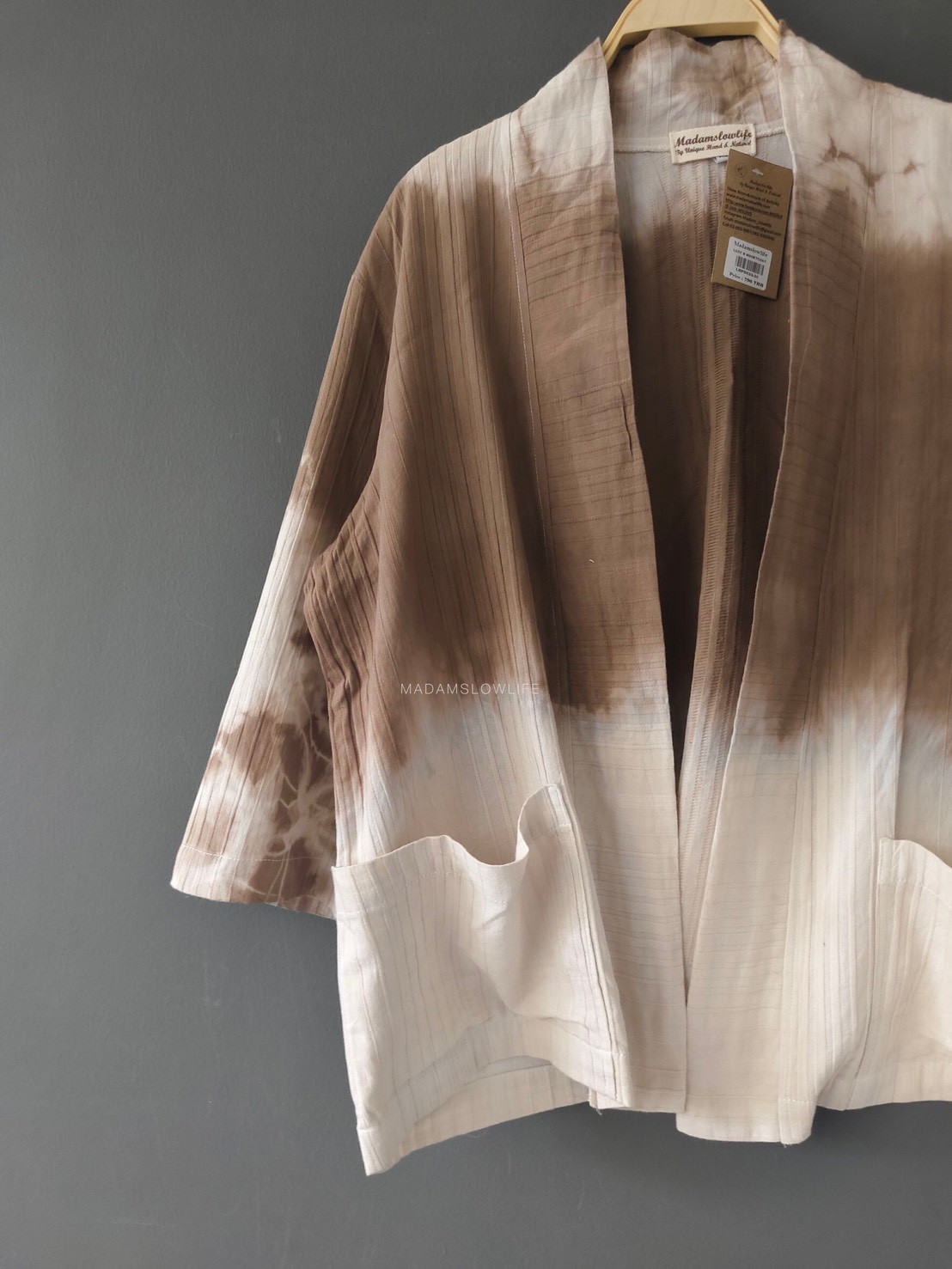 เสื้อคลุมยูกาตะ มี 3 สีคราม น้ำตาล เขียวขี้ม้า size: F