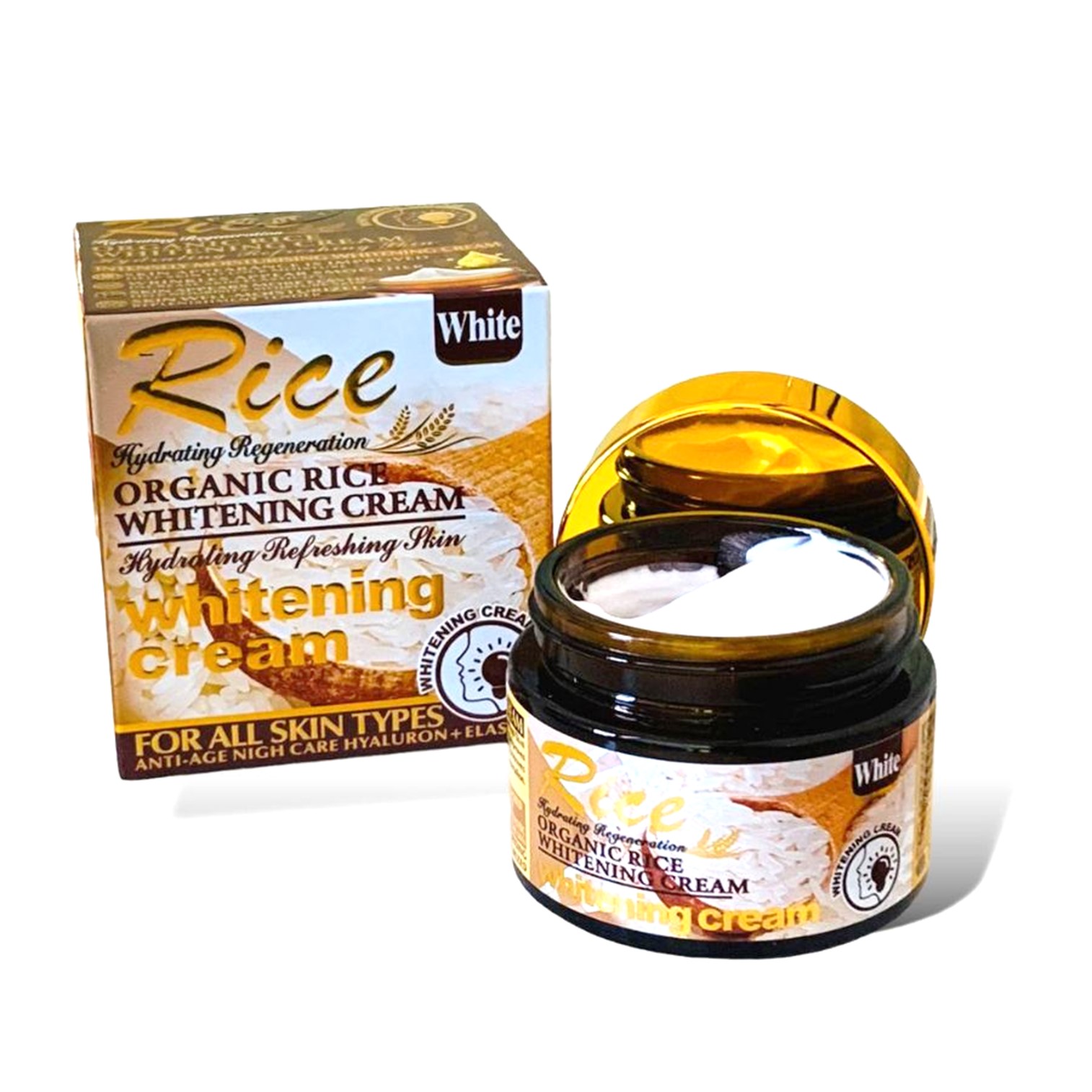 Wokali Organic Rice Anti-Blemish Whitening Cream 50ml ผลิตภัณฑ์ครีมบำรุงผิวหน้าสูตรพิเศษจากสารสกัดธรรมชาติสินค้านำเข้าจากต่างประเทศของแท้พร้อมส่ง