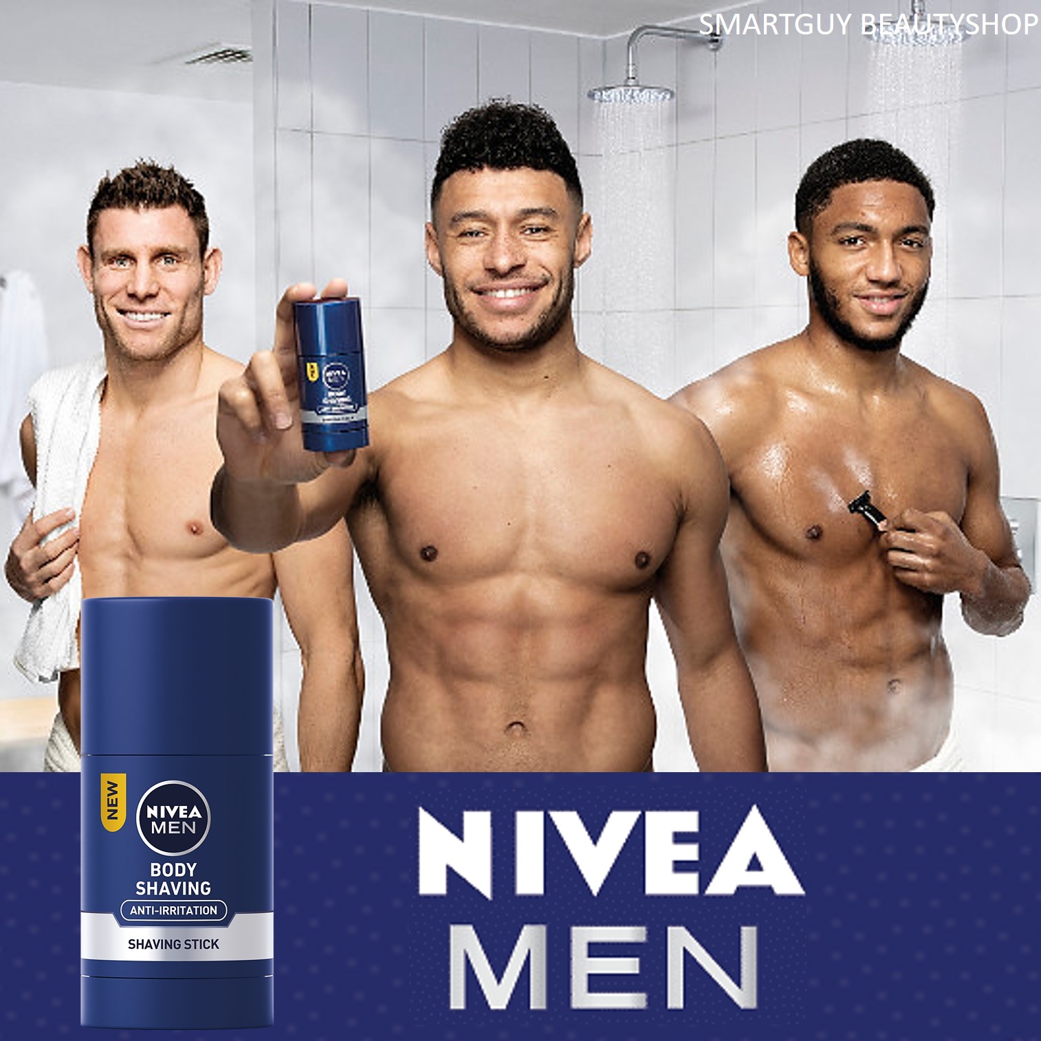 Nivea Men Body Shaving Anti-Irritation Shaving Stick 75ml ผลิตภัณฑ์ช่วยลดการระคายเคืองก่อนการโกนหนวดรูปแบบแท่งใช้งานสะดวก สินค้านำเข้าจากต่างประเทศ