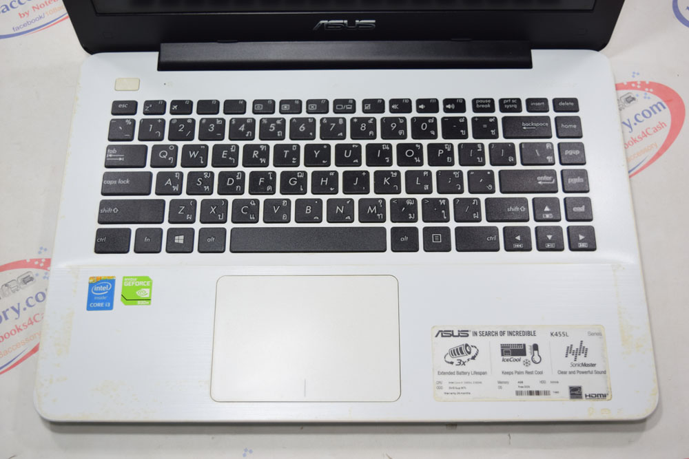ขาย Asus K455LF จอ14” สีขาวสวย ซีพียูระดับ Core i3 การ์ดจอแยก 2GB แค่ 5,990