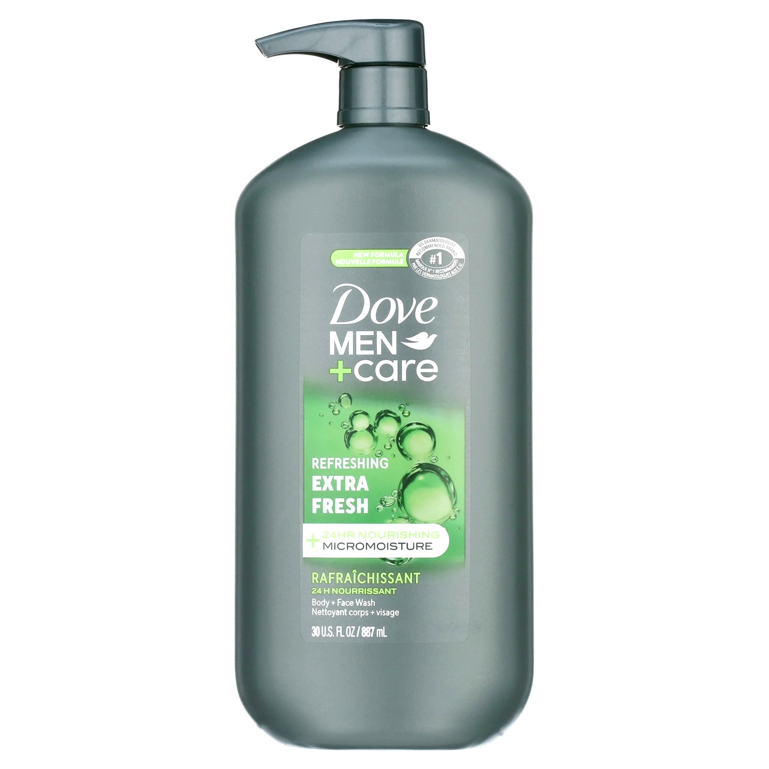DOVE Men+Care Refreshing Extra Fresh Body+Face Wash 887ML ผลิตภัณฑ์ทำความสะอาดผิวกายและผิวหน้าผู้ชายสูตรเพิ่มความสดชื่นให้ผิวสินค้านำเข้าจากออสเตรเลีย